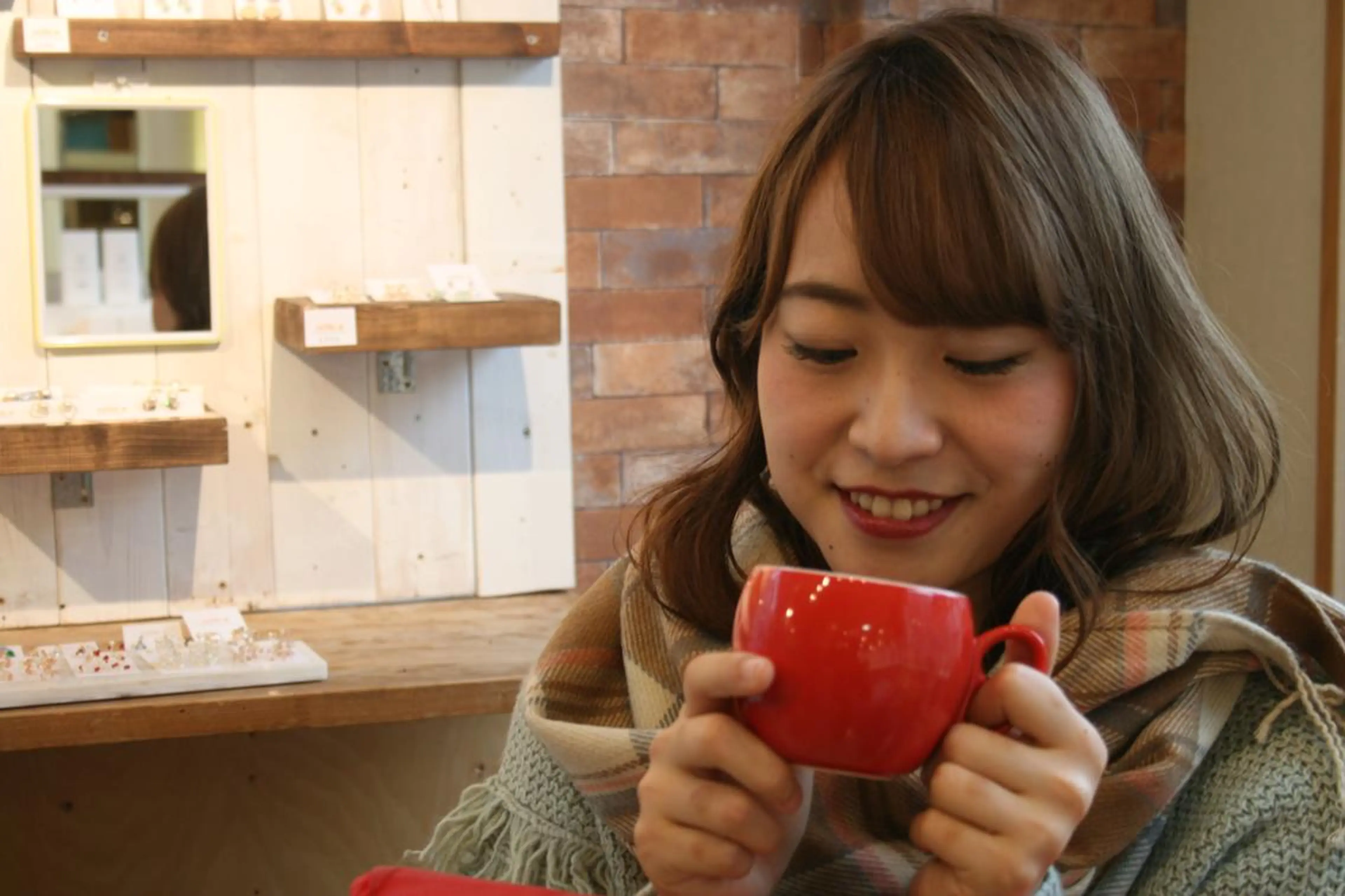 ミディアム カット ヘアカラー 西新美容室 ナチュラルオーブンのヘアスタイル