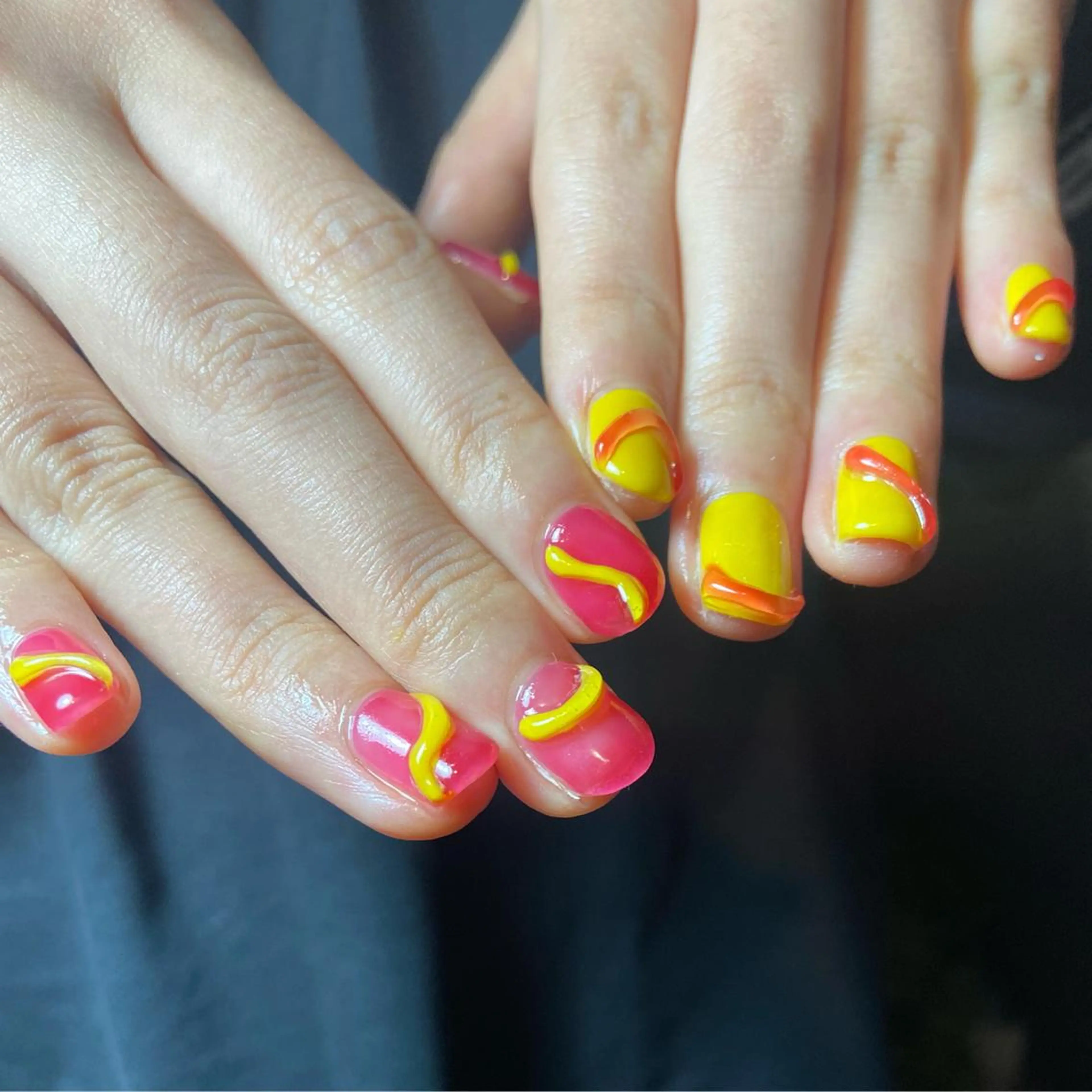 ネイル オーロラネイル ハート パステルネイル ピンク . unffのネイルデザイン