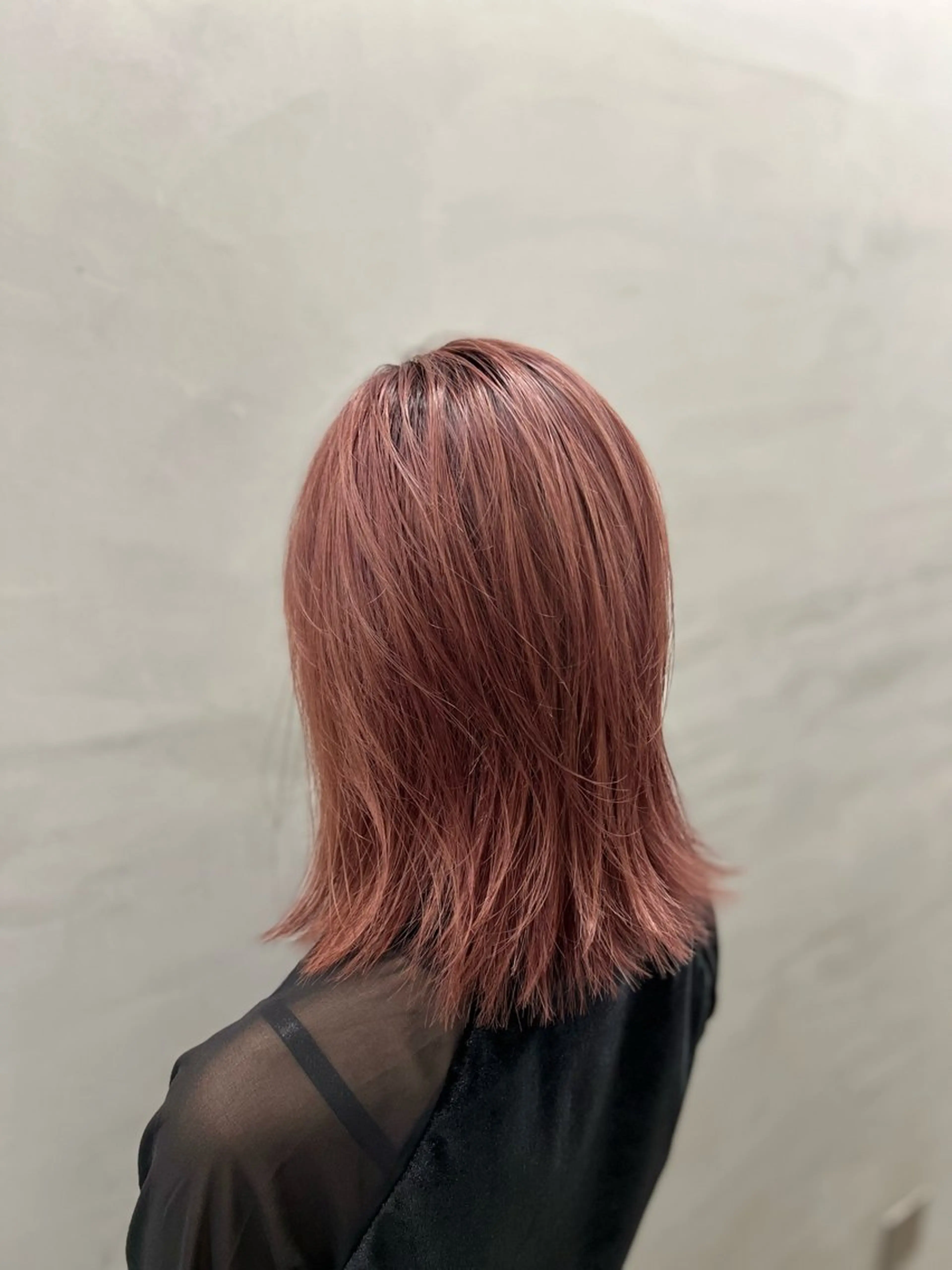 ミディアム カラー ベージュカラー ピンクカラー ピンクベージュ トリートメント レイヤー/韓国/艶髪 /タカマサのヘアスタイル