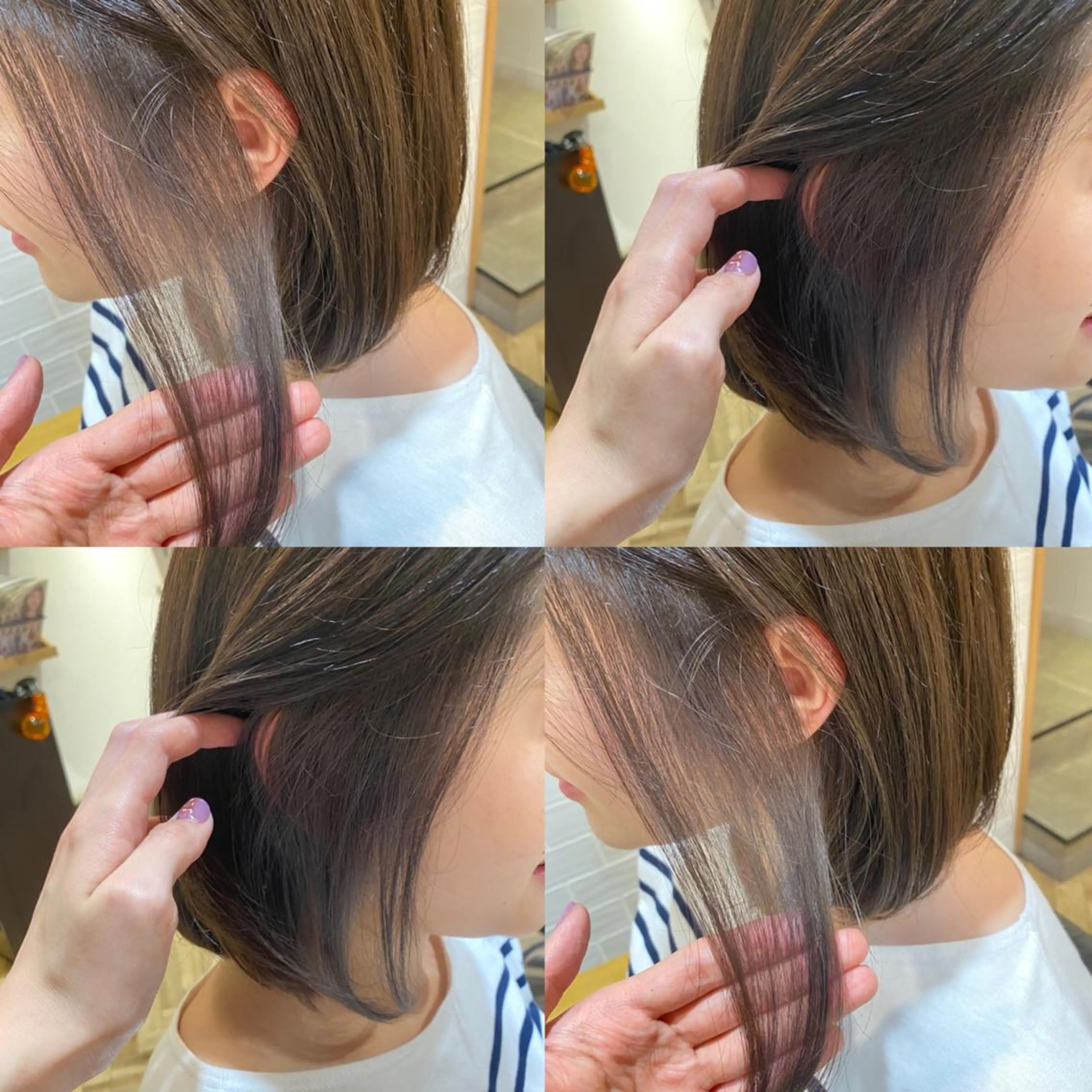 ミディアム カラー 艶カラー/韓国顔周り 🎀mamiのヘアスタイル