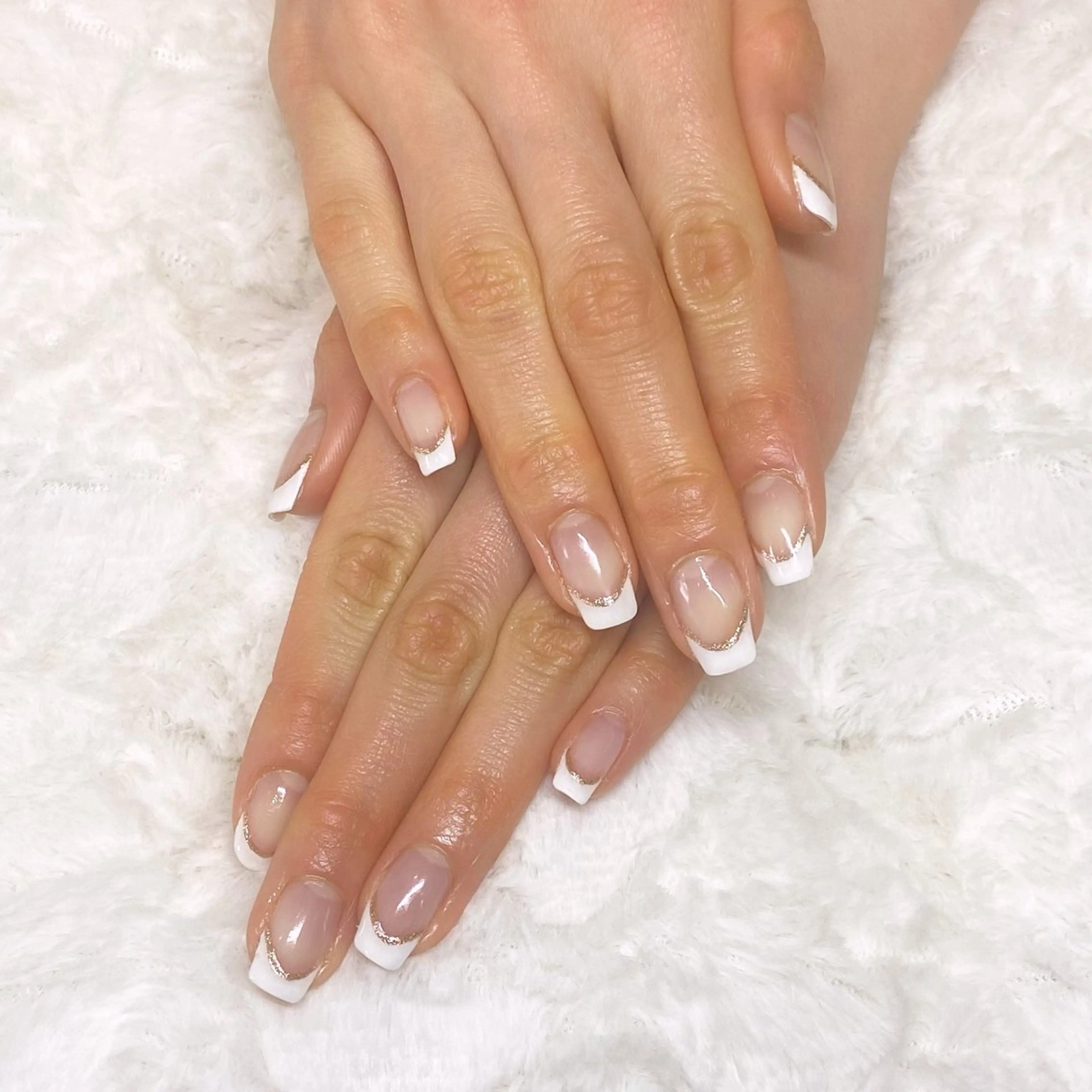 ネイル フレンチネイル スクエアネイル Risa 梅田/南森町ネイルのネイルデザイン