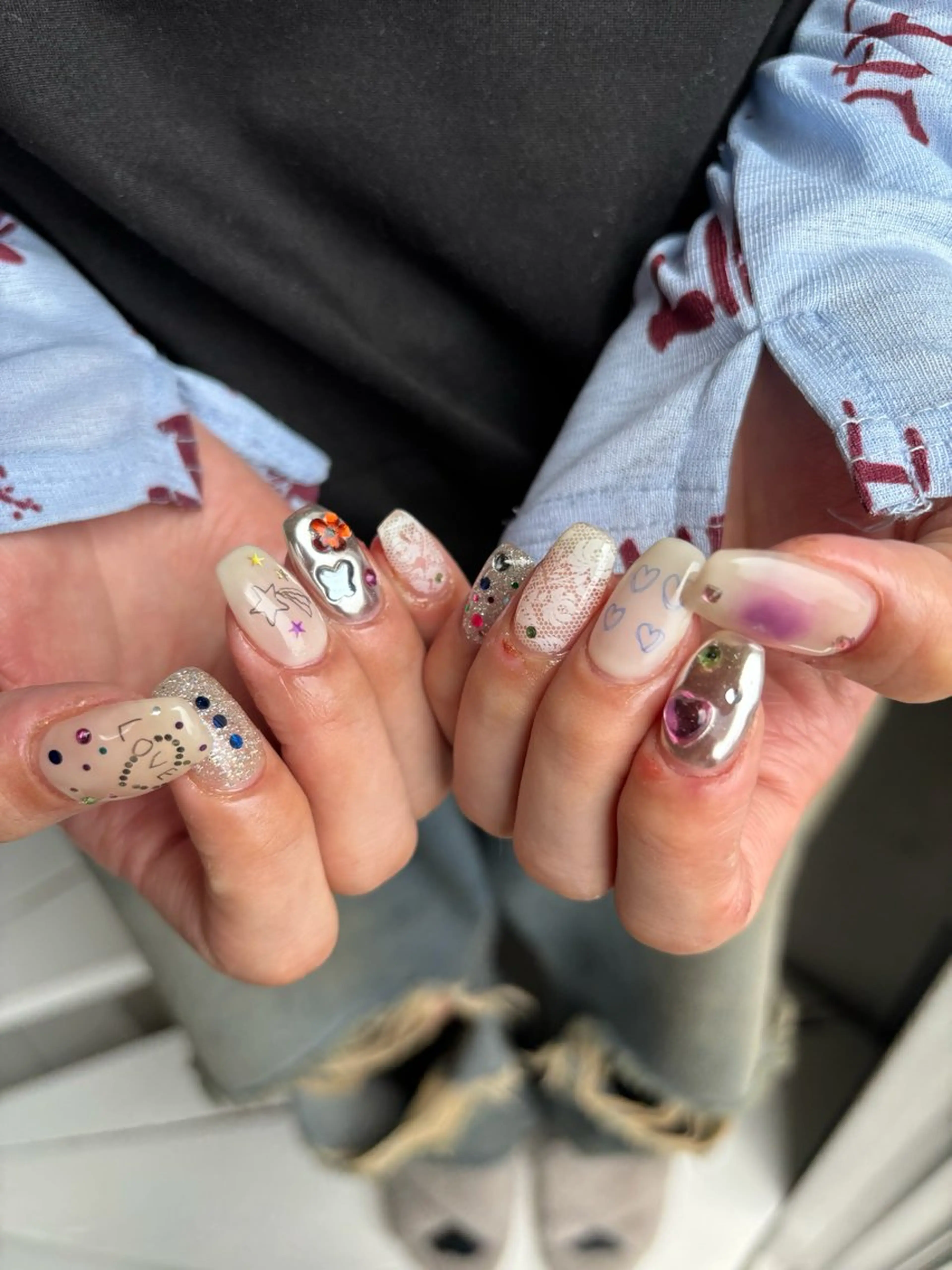 ネイル アートネイル 持ち込み ハンドネイル nuu 栄所属・早川 里奈のネイルデザイン