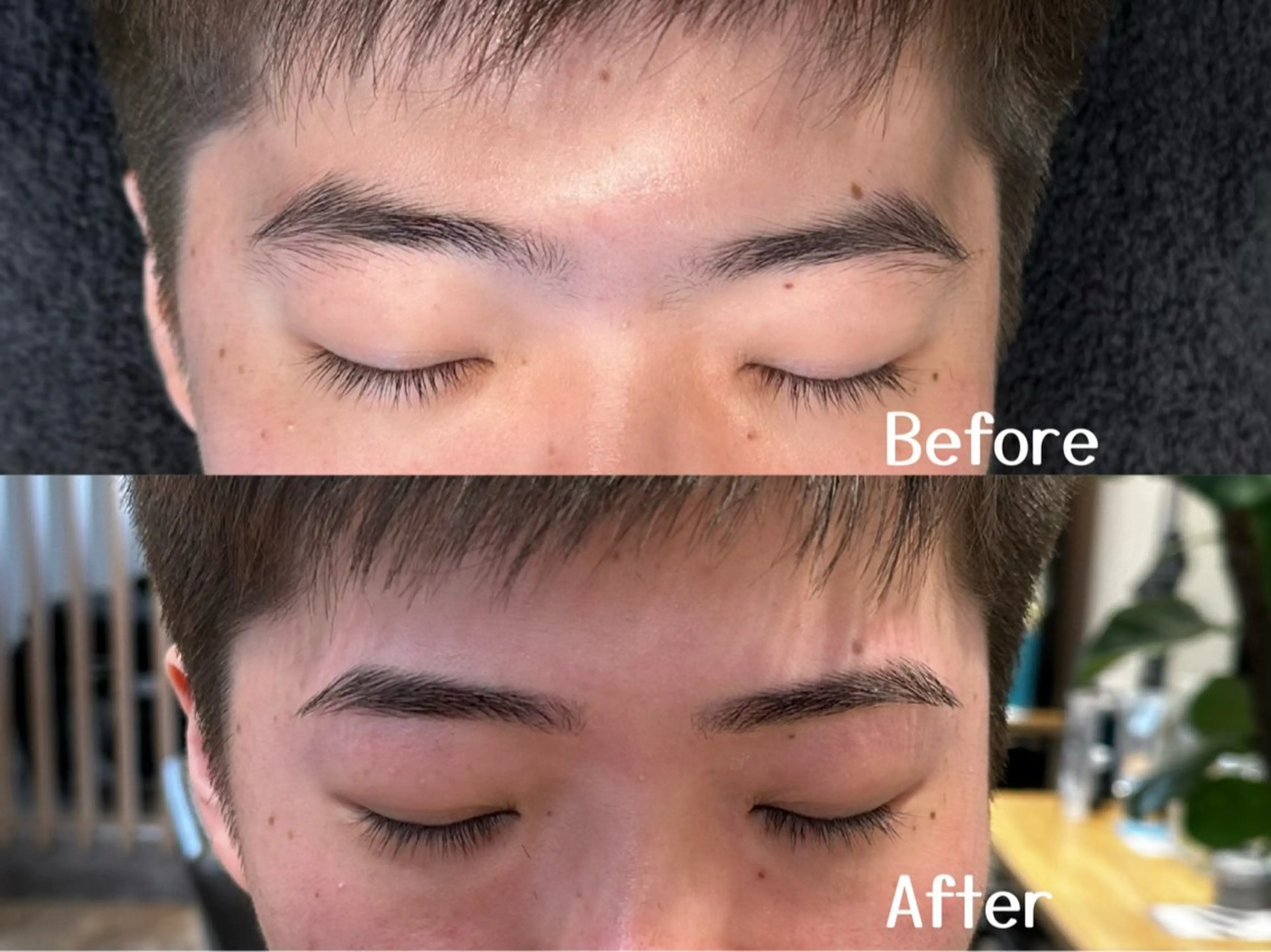 メンズ アイブロウ センターパート メンズアイブロウ メンズカット×眉毛 デザイナー⚘Nanaの眉毛・アイブロウイメージ