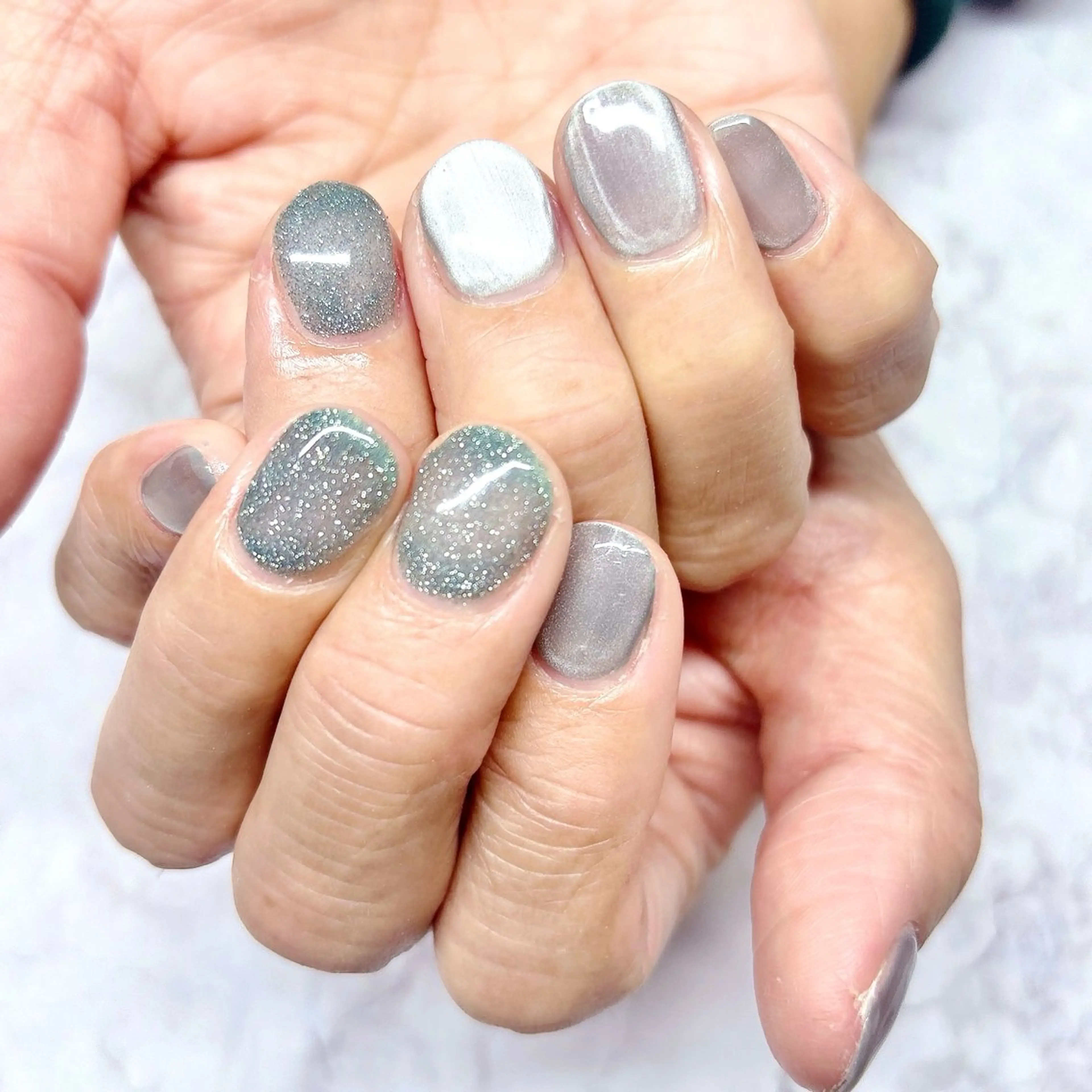 ネイル ラメ(グリッター) マグネットネイル MYu Beauty Salon  MAIのネイルデザイン