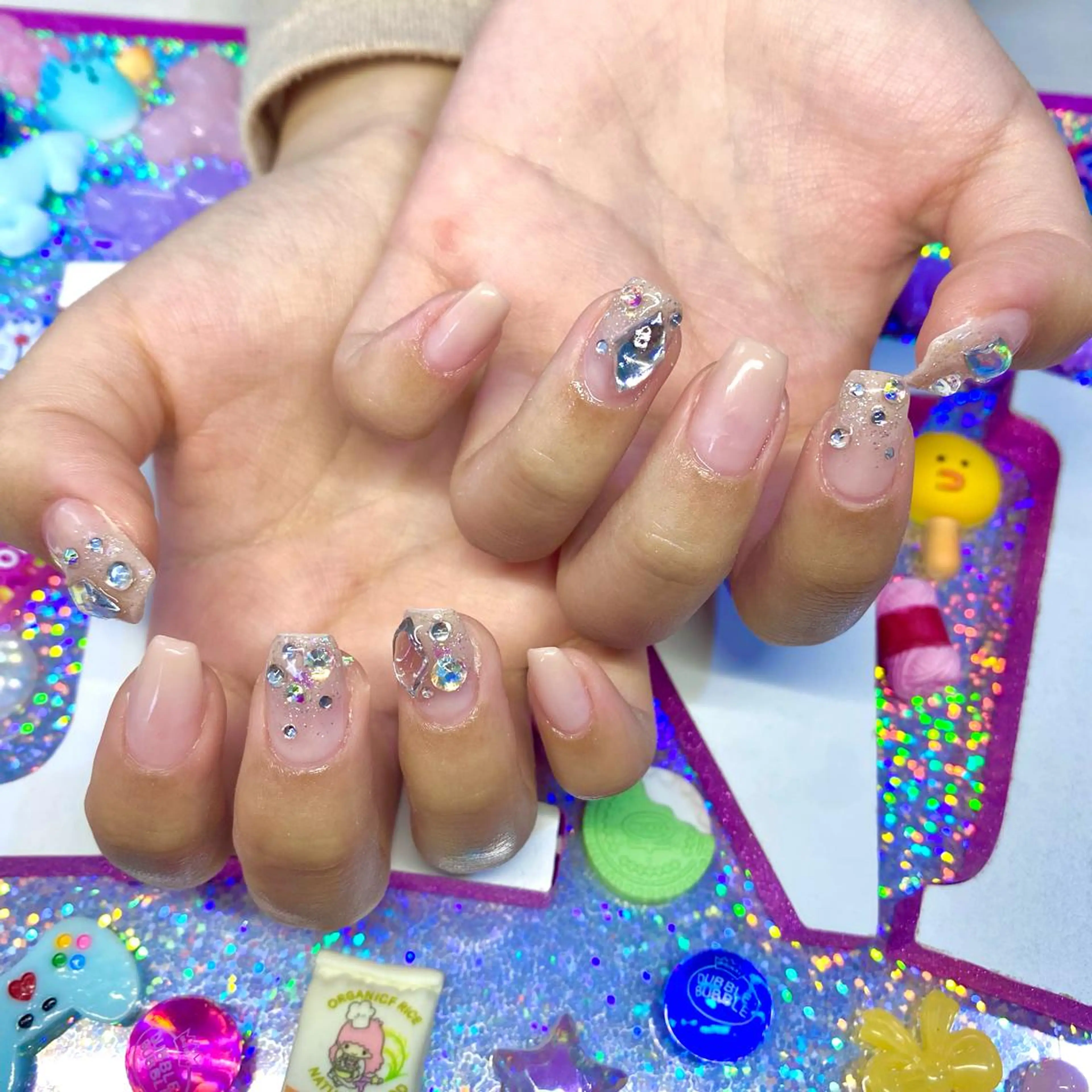 ネイル アートネイル クリアネイル ジェルネイル ニュアンスネイル オフィスネイル 8appy YUKITIN.Bのネイルデザイン