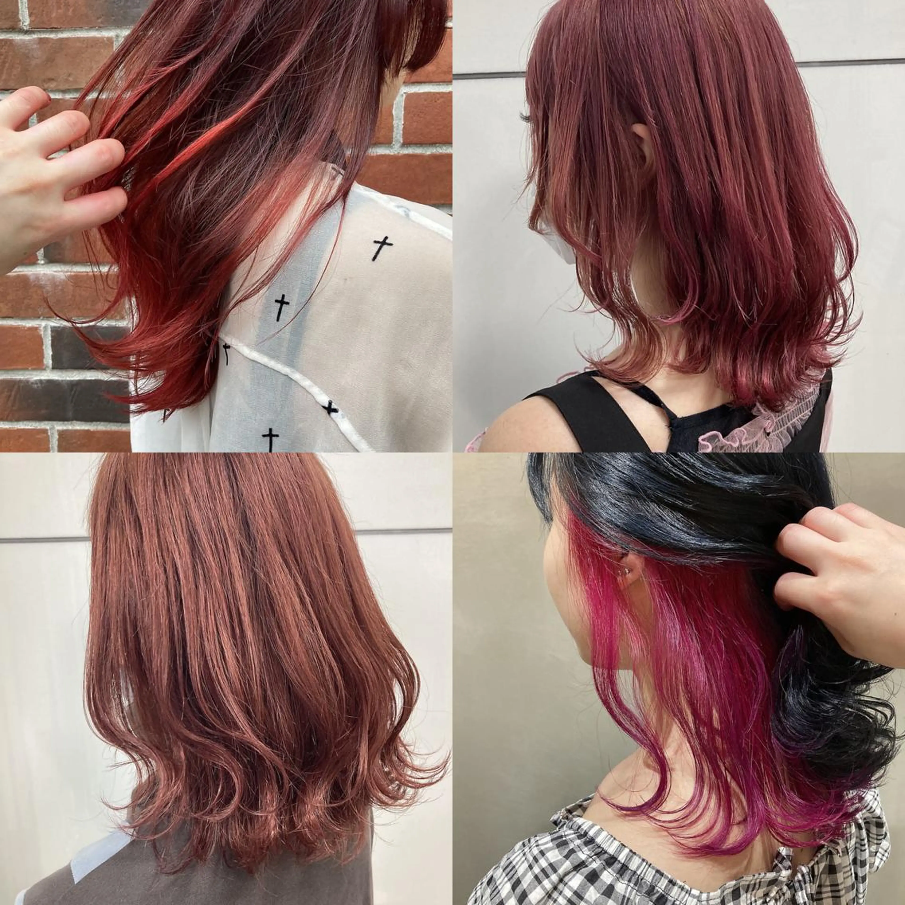 セミロング カラー ヘアアレンジ maoブリーチ無し 似合わせカラーのヘアスタイル