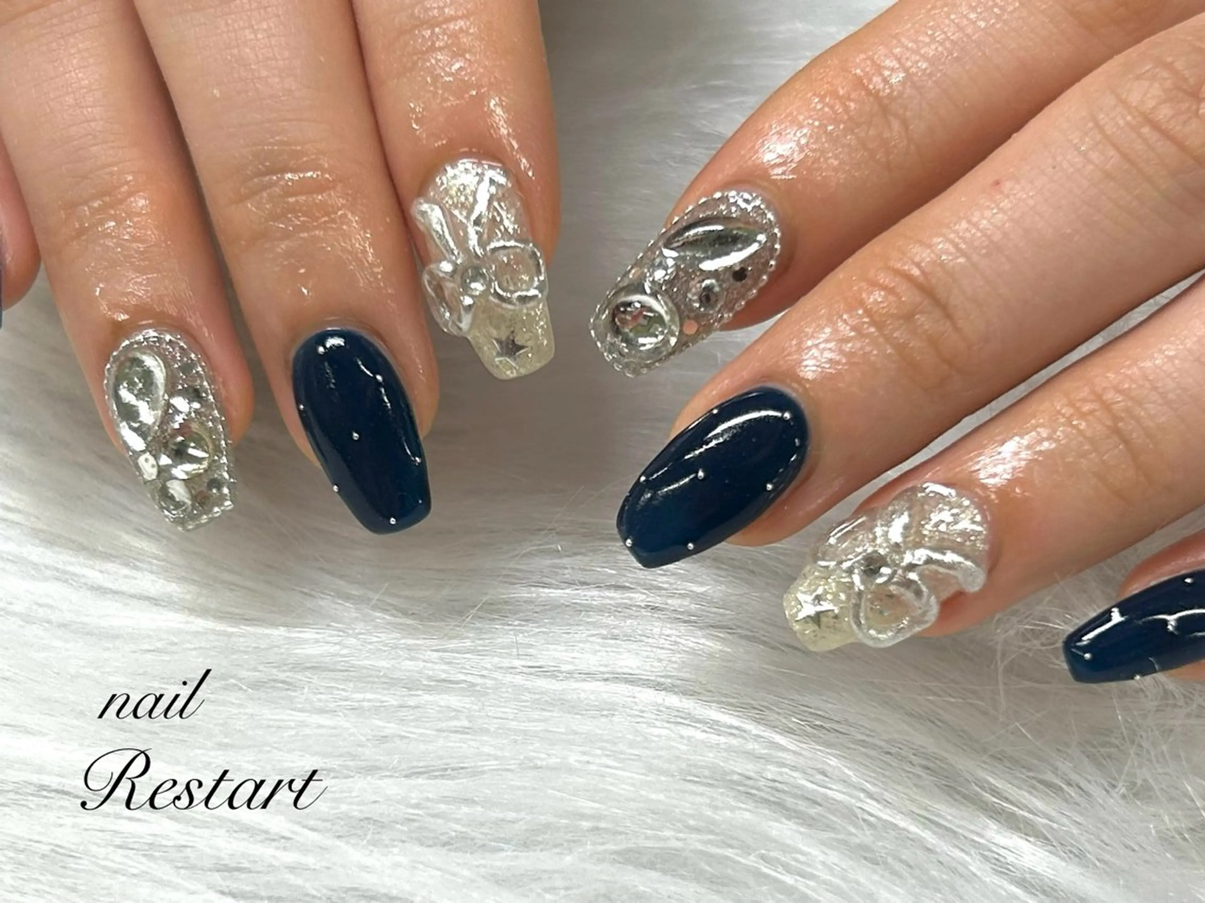 セミロング ハンドネイル nail Restart所属・Restart YURIのネイルデザイン