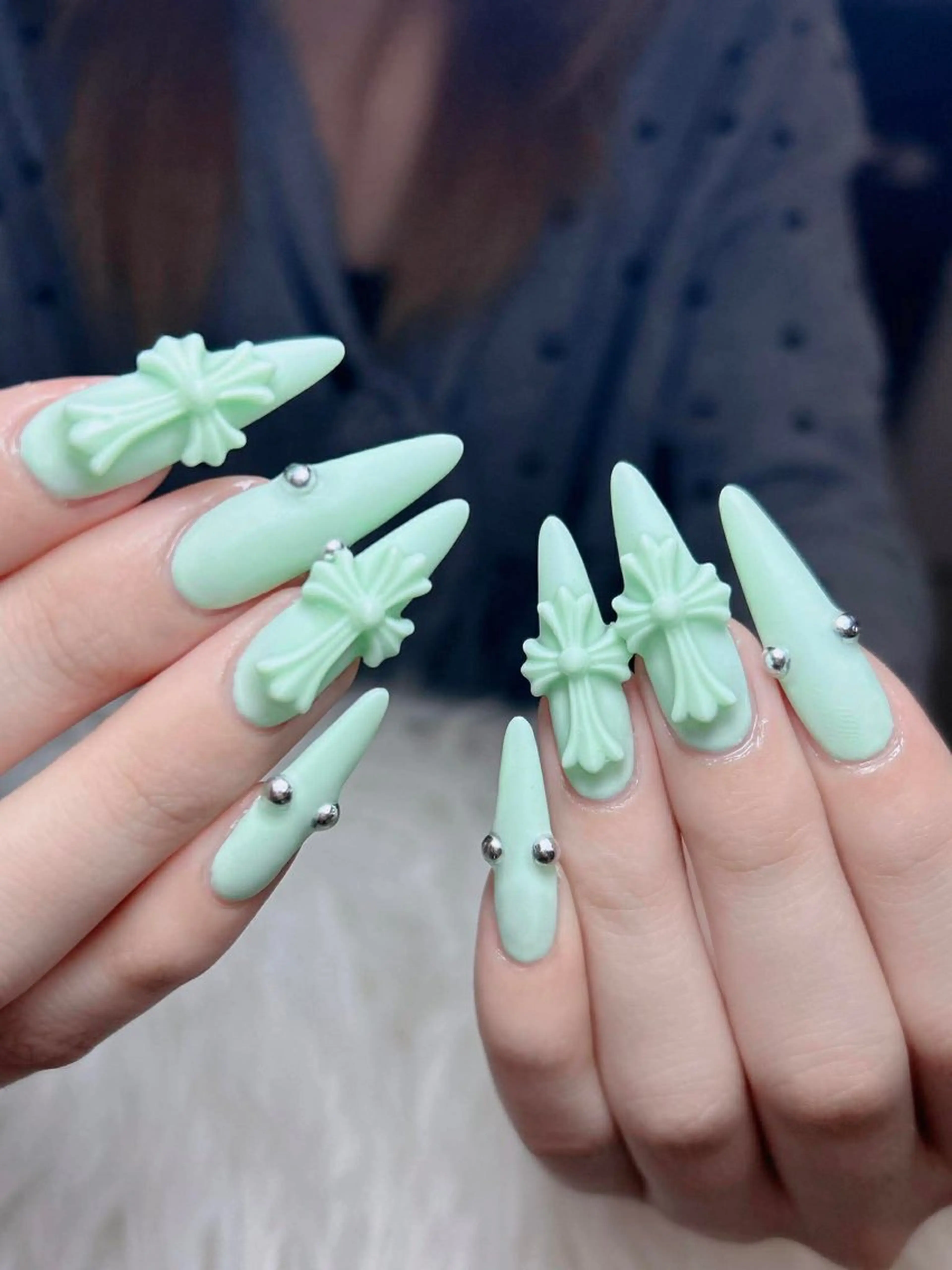 キッズ ネイル オーロラネイル チークネイル 長さ出し フレンチネイル 韓国ネイル ハンドネイル Lumi Shinokuboのネイルデザイン