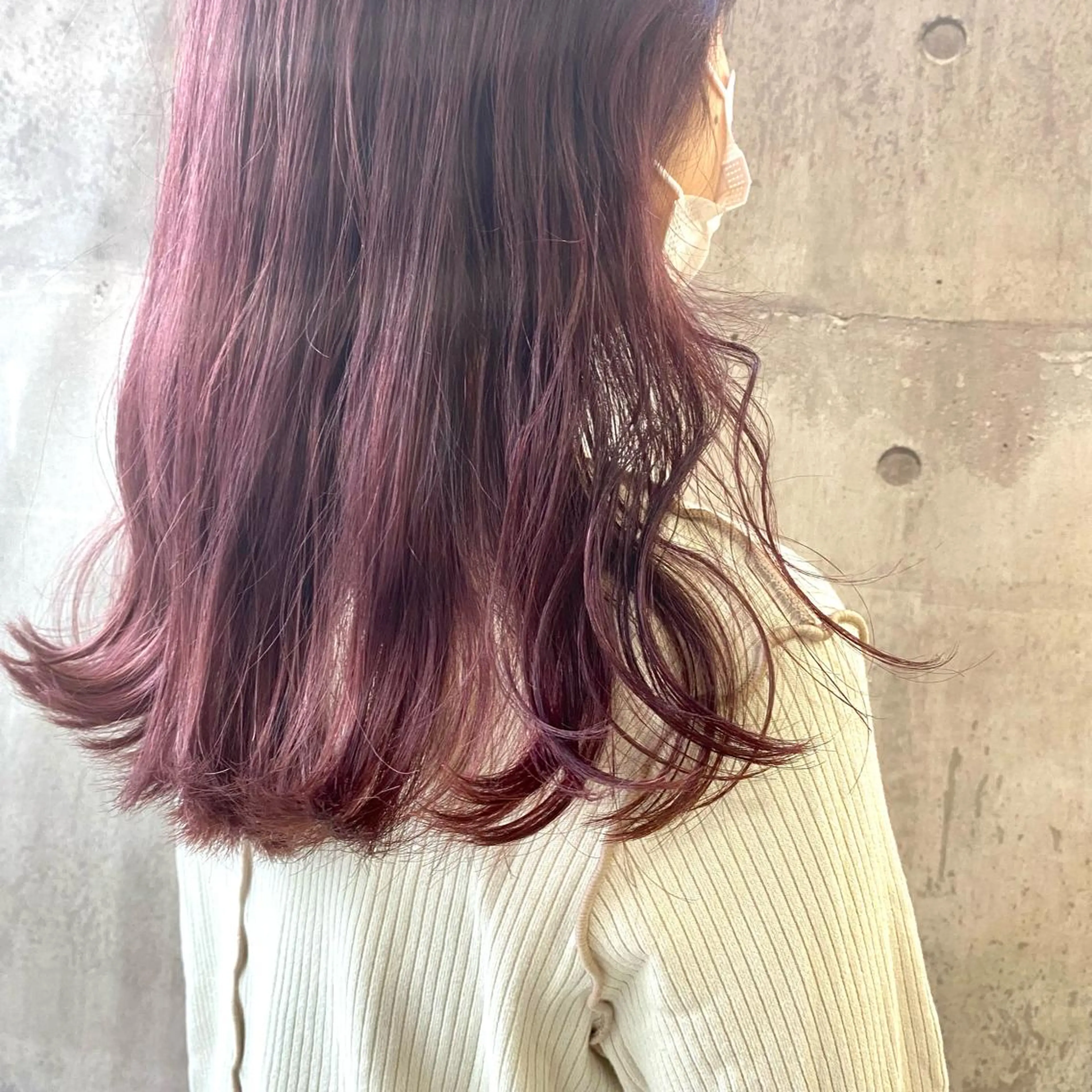 カラー 透明感カラー ピンクカラー ヘアカラー トリートメント Life Nagiのヘアスタイル