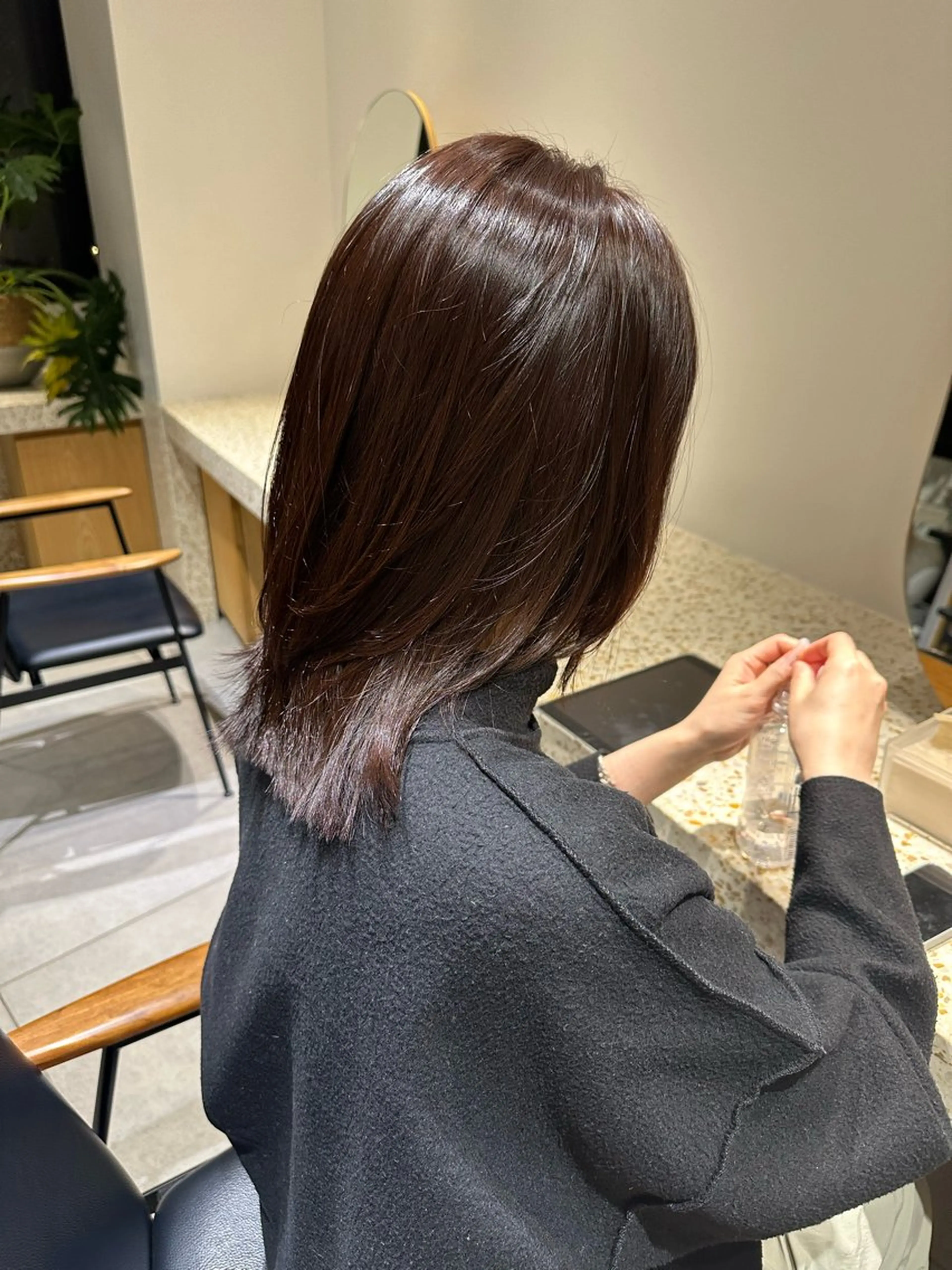 ミディアム カラー レイヤーカット トリートメント 和田 あおいのヘアスタイル