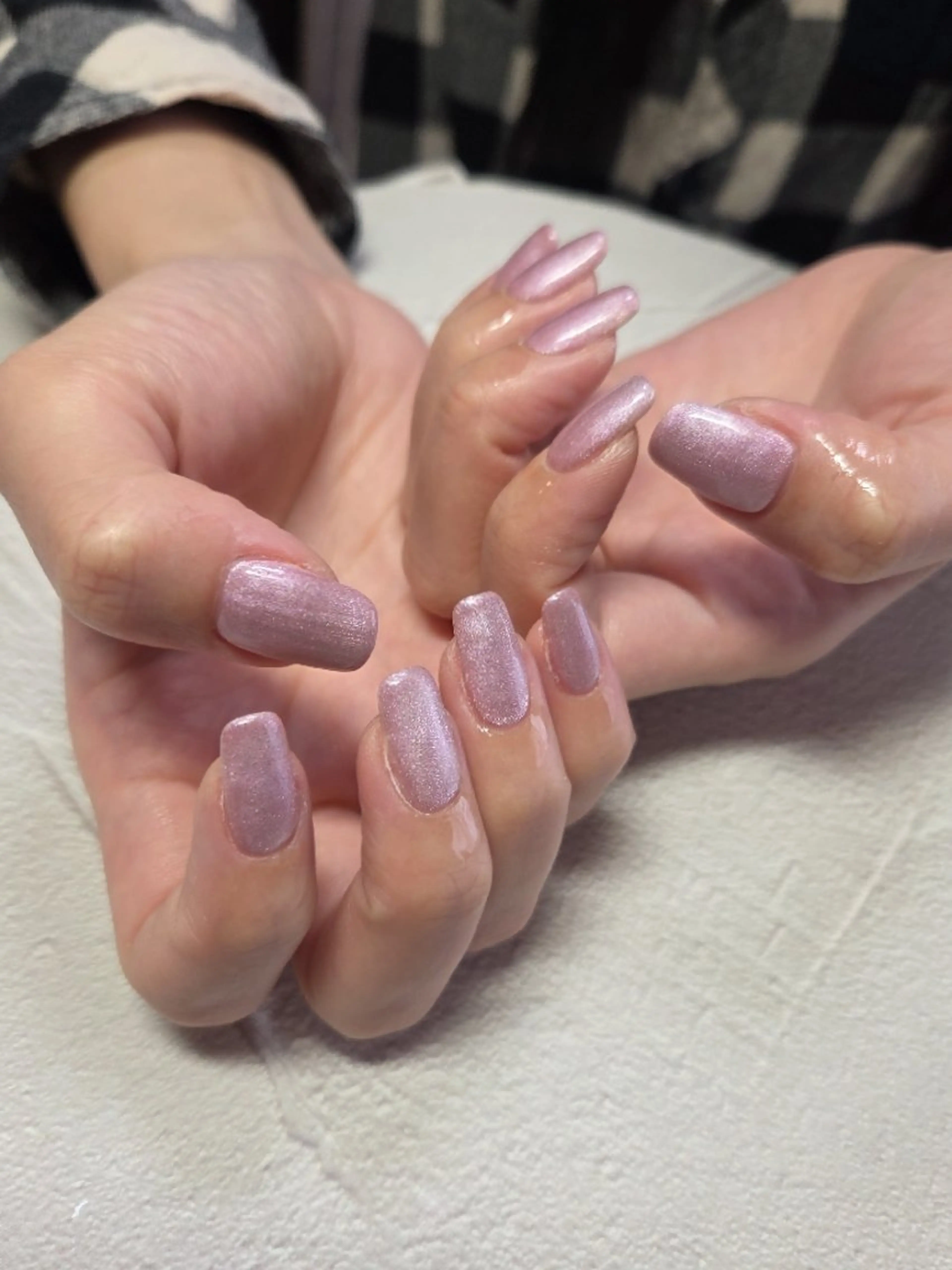 ネイル 長さ出し ジェルネイル キラキラネイル ラメ(グリッター) ラメグラデーション ハンドネイル flure de neige yukiのネイルデザイン