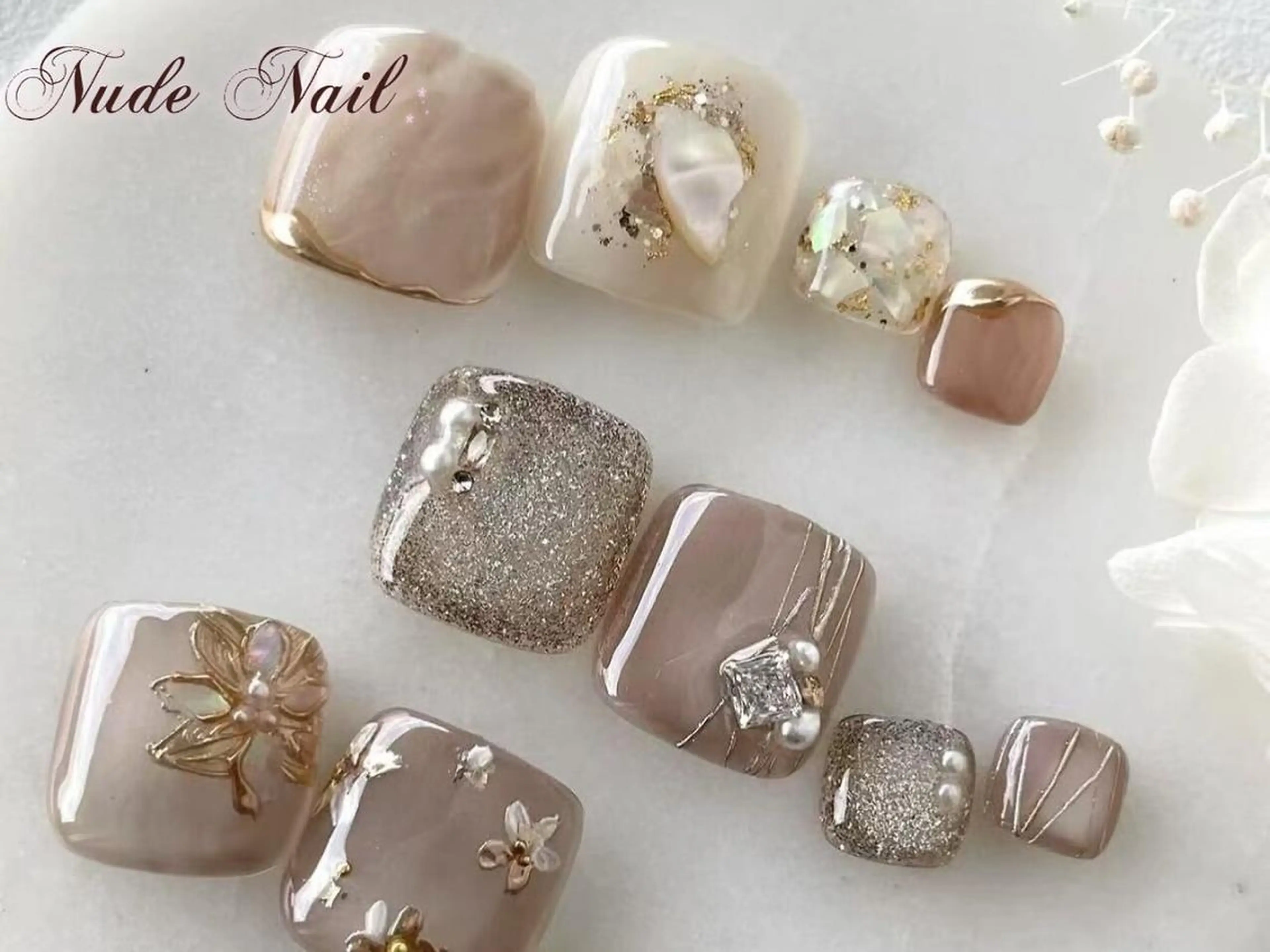 ネイル チークネイル 長さ出し フットネイル フレンチネイル ジェルネイル サカモト リナのネイルデザイン