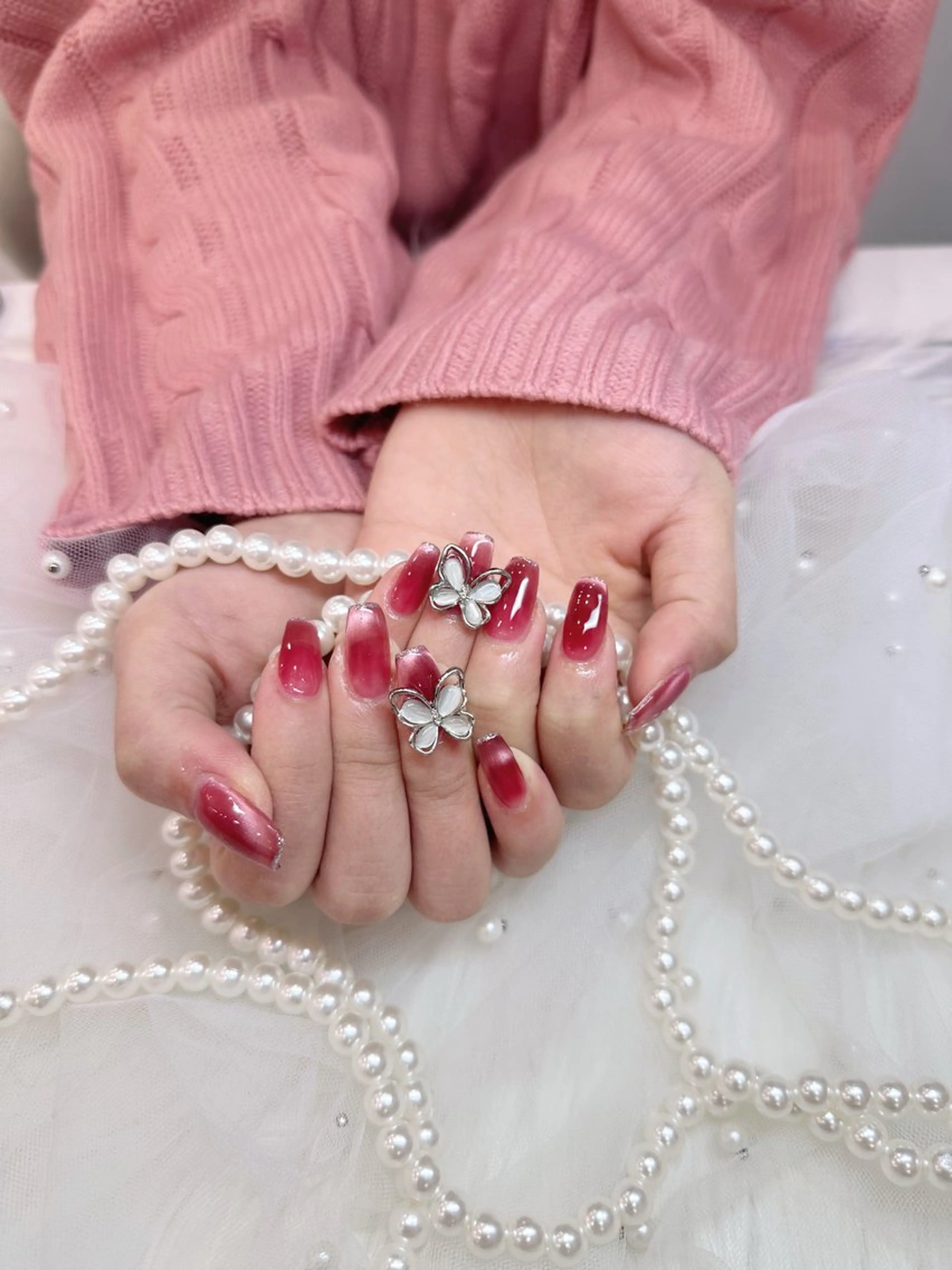 ネイル フレンチネイル マグネットネイル スカルプネイル ワンホンネイル ハンドネイル icy nail れいあのネイルデザイン