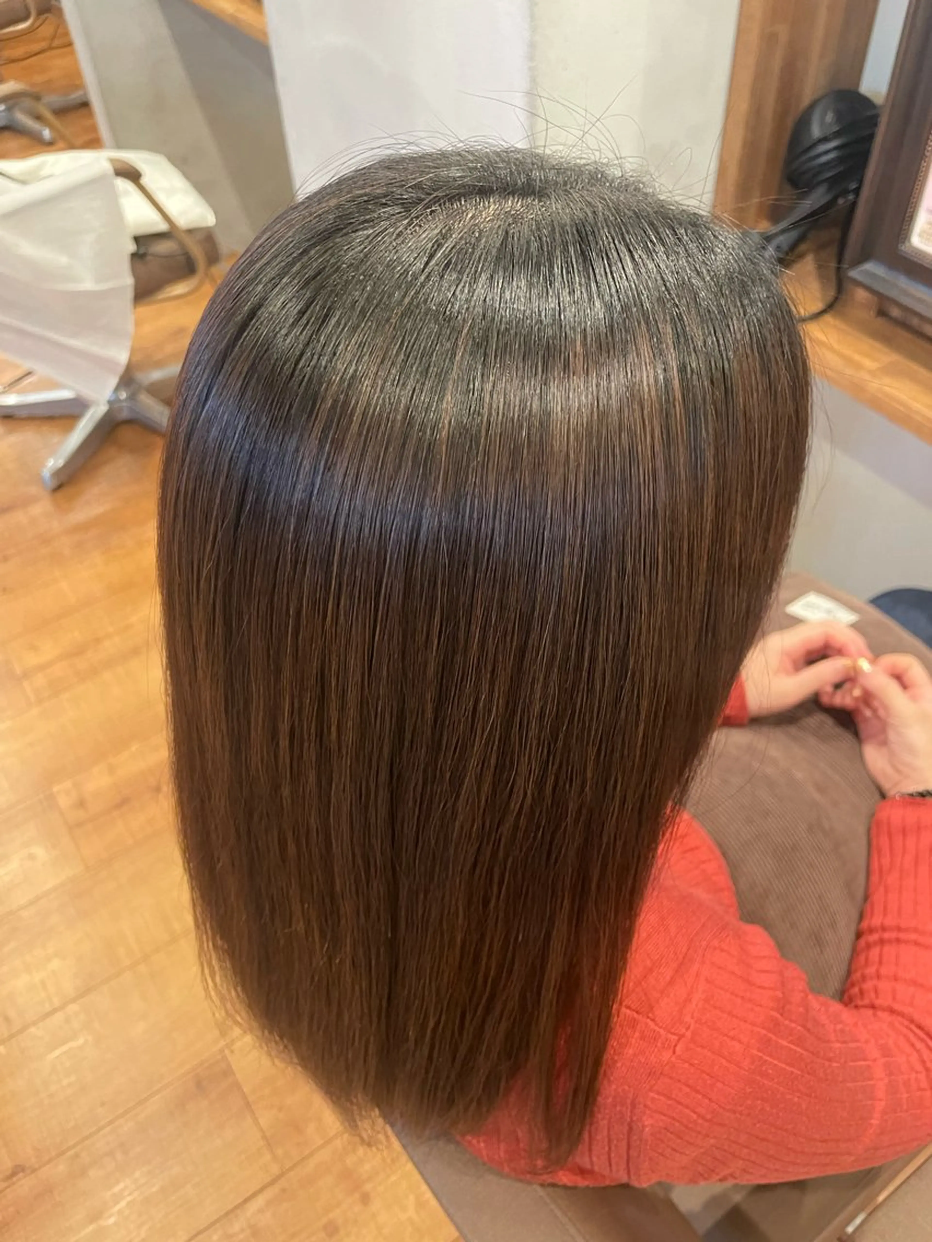 セミロング 縮毛矯正 髪質改善/透明感艶 カラー/💎まな💎のヘアスタイル