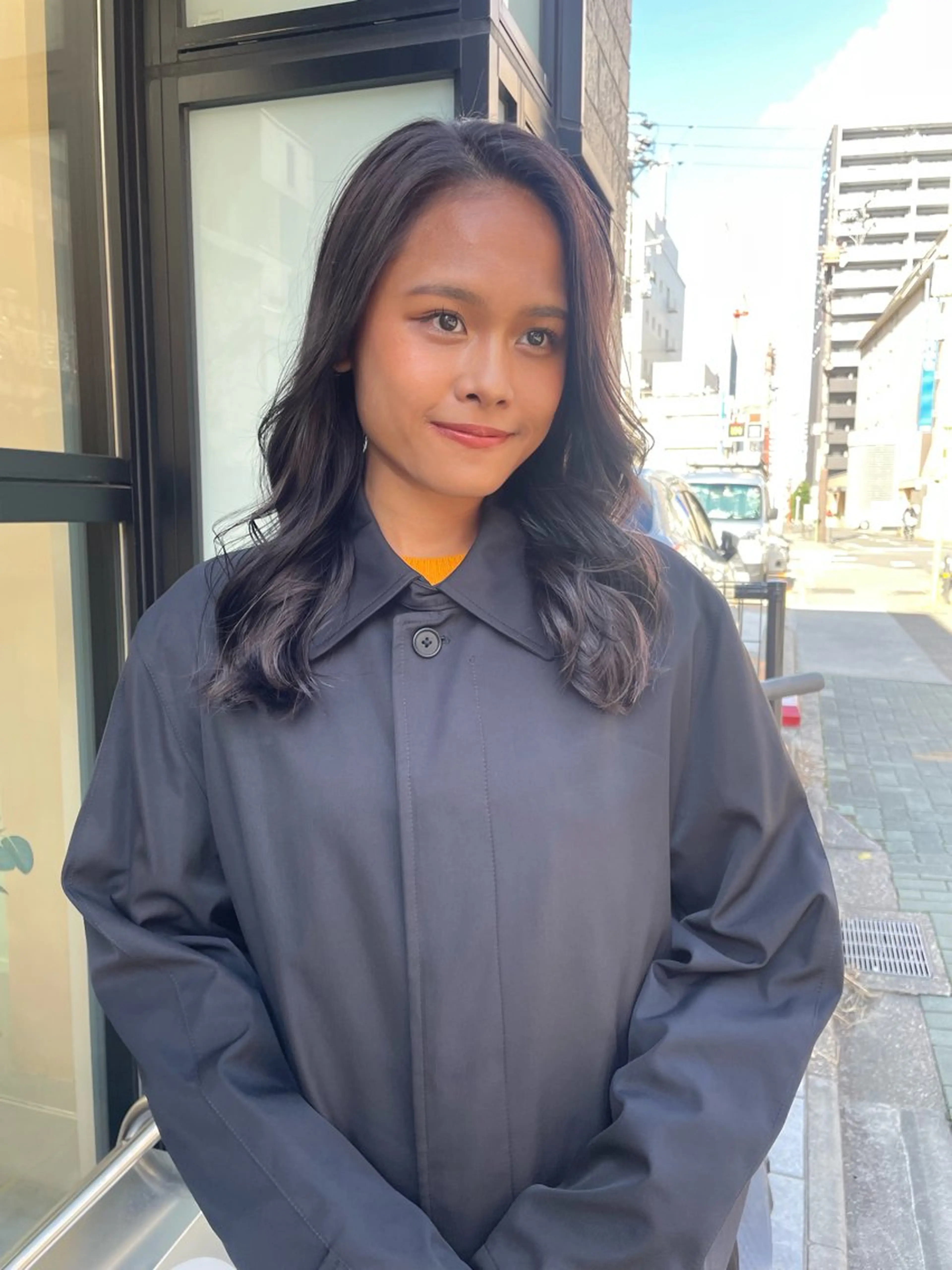 セミロング ヘアカラー ボブカットモデル/パ ーマ/harunaのヘアスタイル