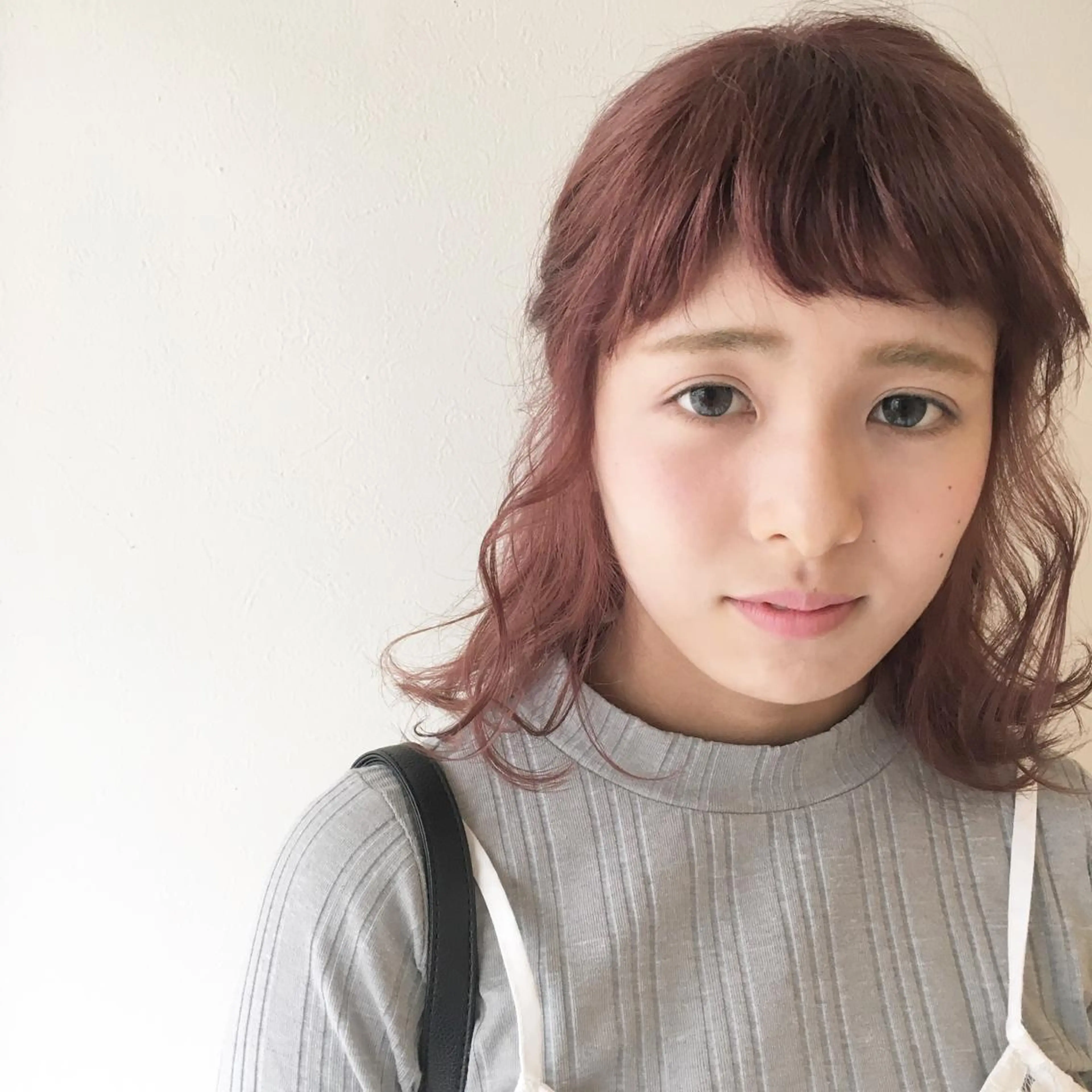ミディアム カラー ピンクカラー yuki hair所属・yuki watanabeのヘアスタイル