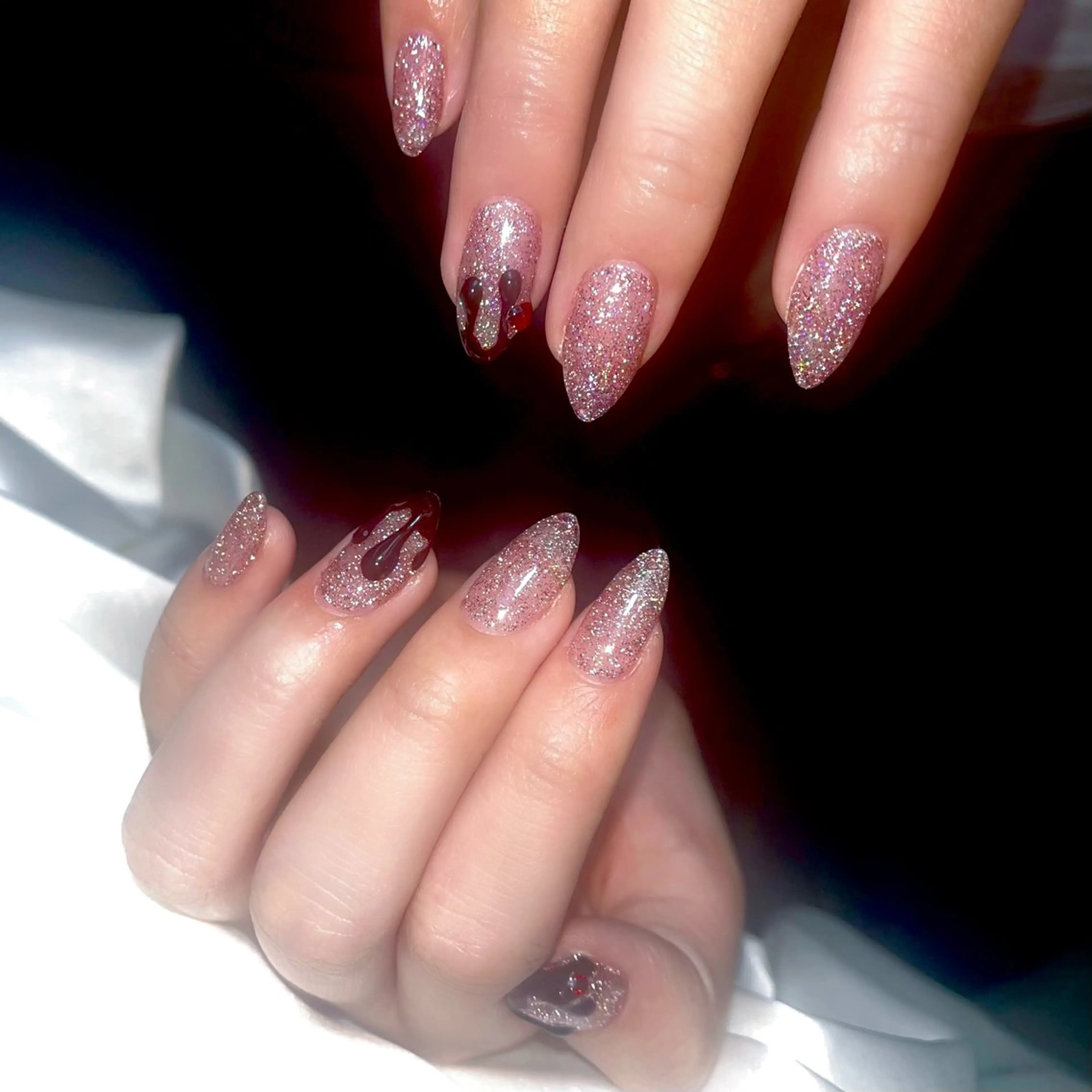 ネイル チークネイル 桜ネイル 長さ出し フットネイル ジェルネイル ハンドネイル Maika's nailのネイルデザイン