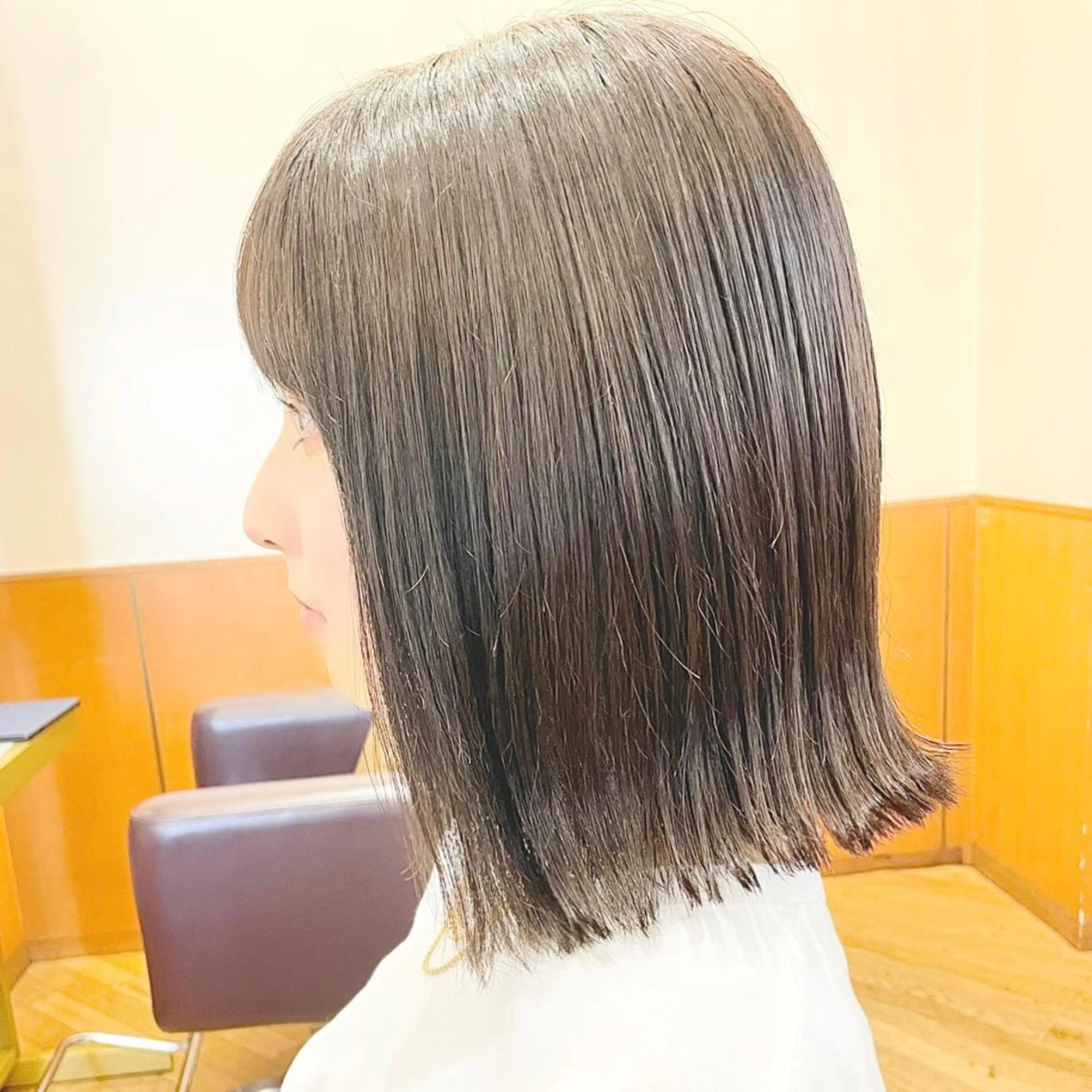 ミディアム カラー カット 縮毛矯正 トリートメント さわ きょうすけ/ ボブ髪質改善ショートのヘアスタイル