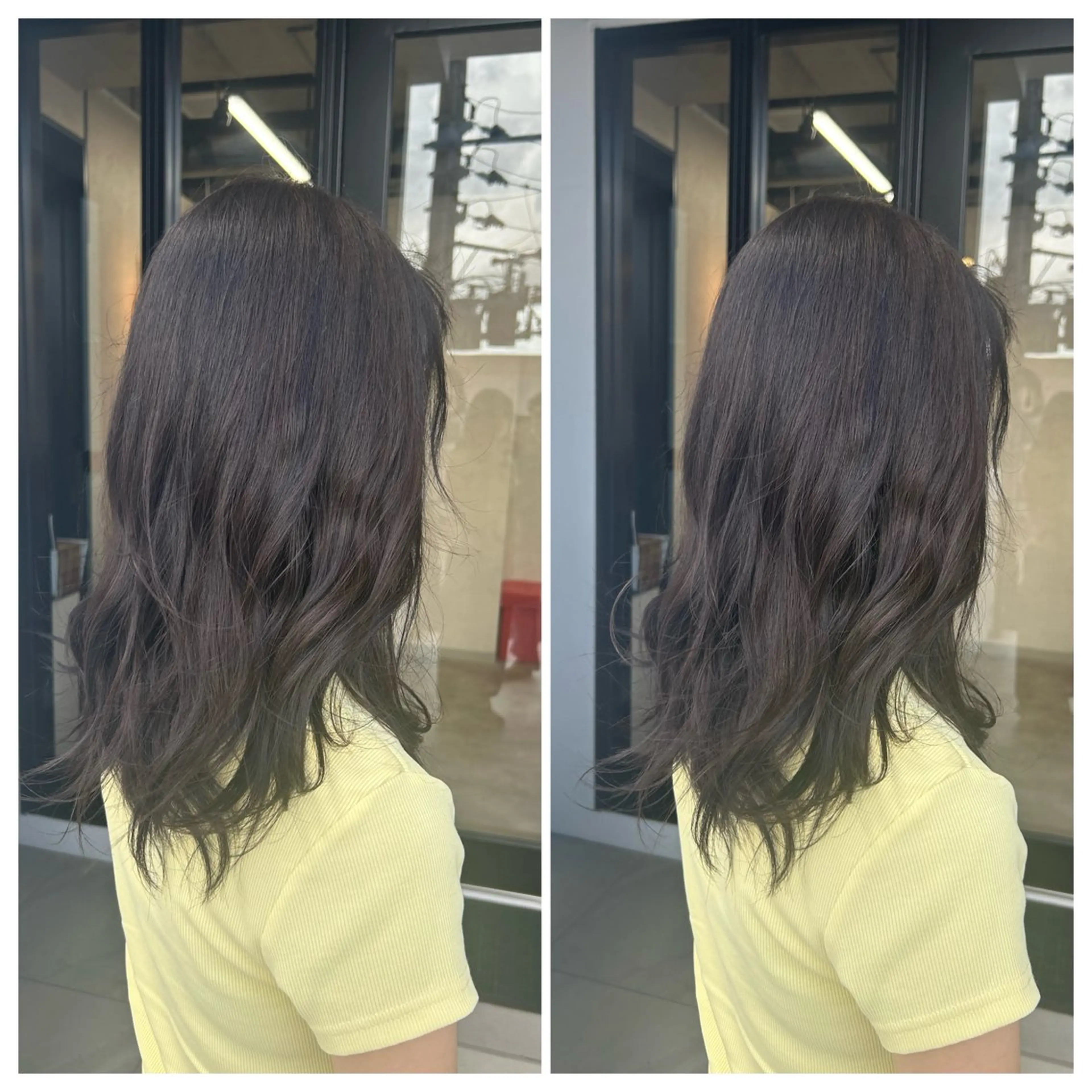 ミディアム カラー 透明感カラー 富原 そらのヘアスタイル