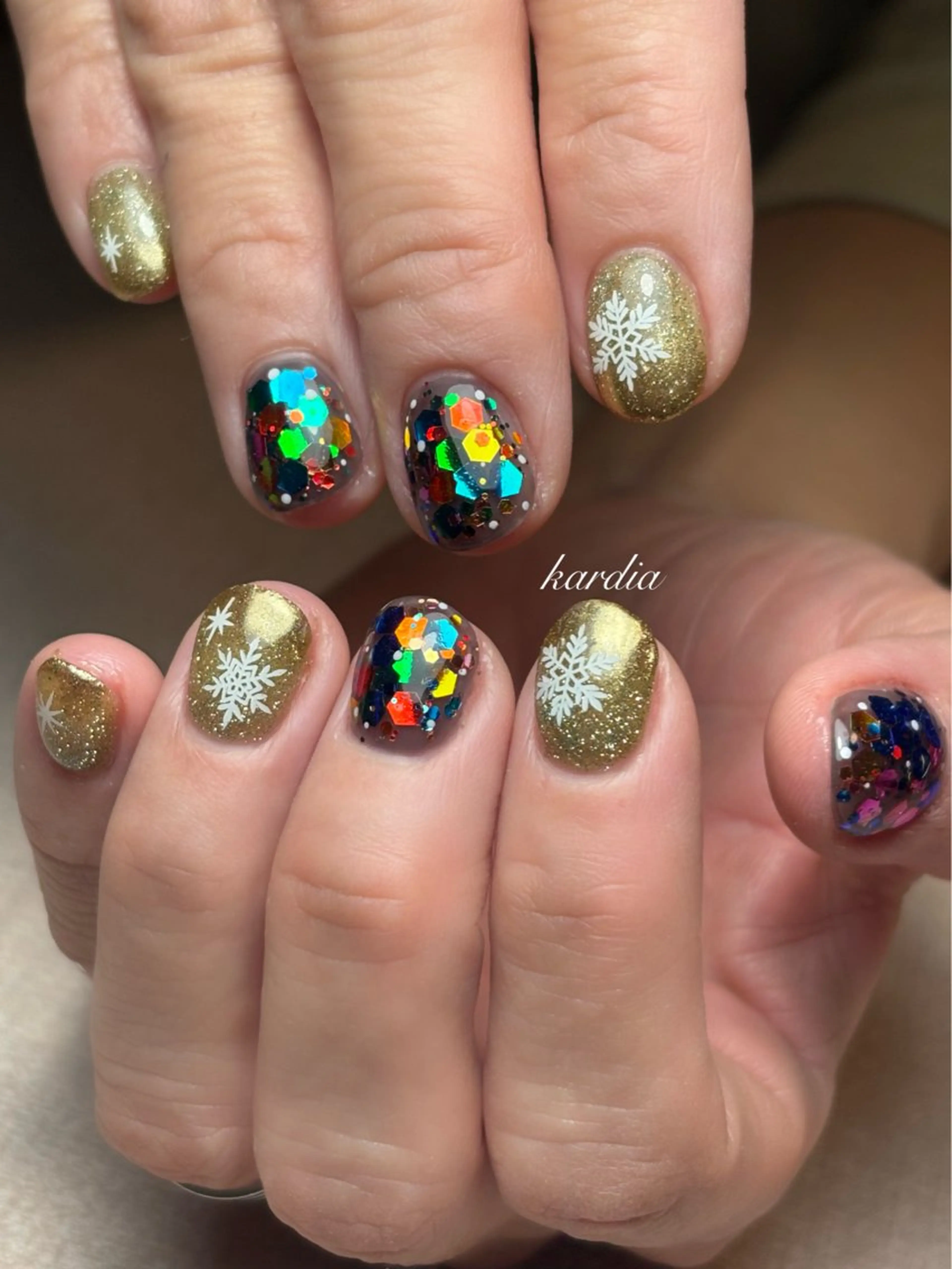 ネイル ハンドネイル καρδιά -ｶﾙﾃﾞｨｱ-のネイルデザイン