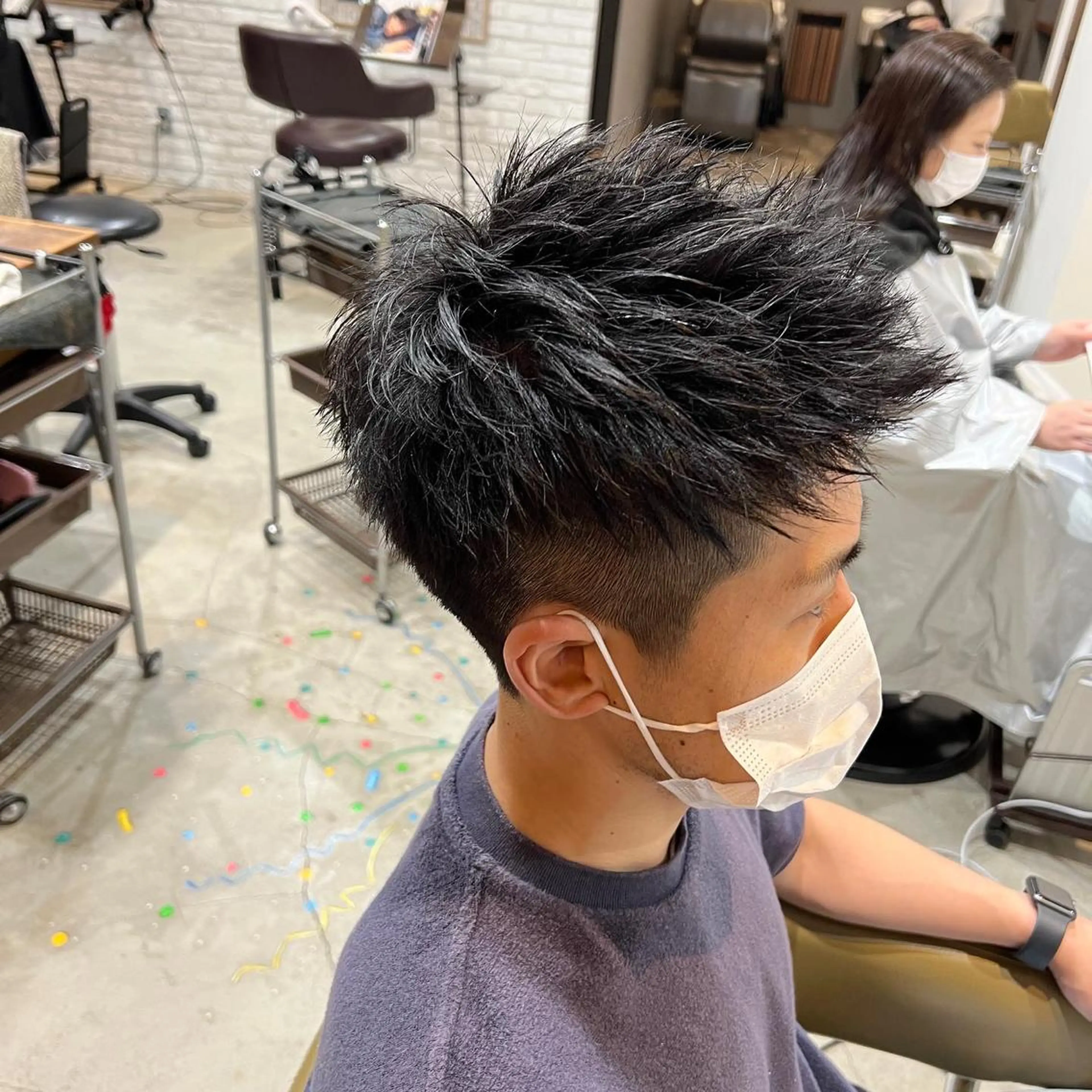 ショート ヘアアレンジ キッズ ハイライト 学生 髪質改善 韓国風ヘア レイヤーカット カット 五反田　美容院☆張 明星☆韓国ヘアのヘアスタイル