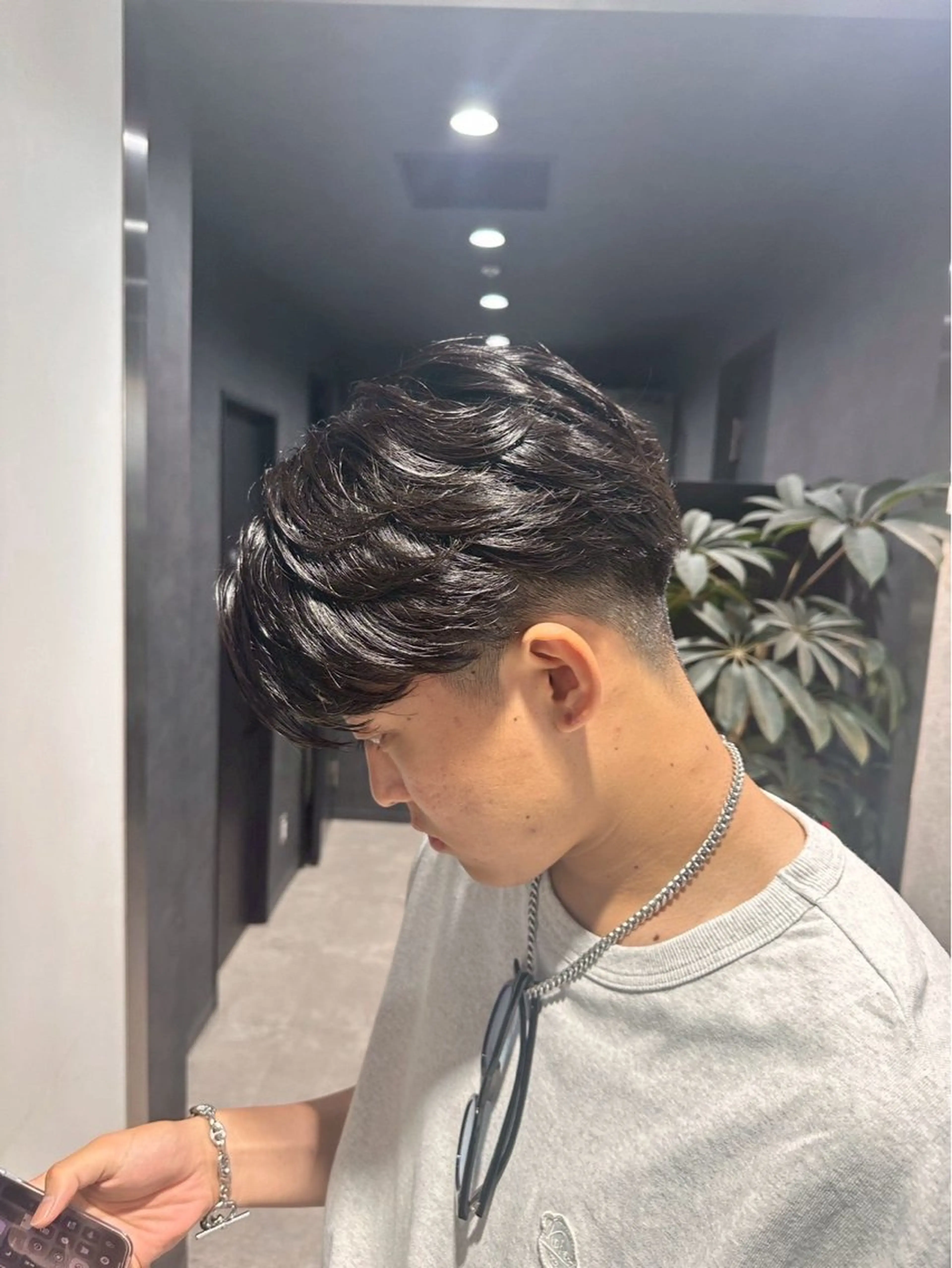 ミディアム カラー パーマ メンズ カット ヘアカラー 縮毛矯正 🔥メンズ特化🔥 藍斗のヘアスタイル