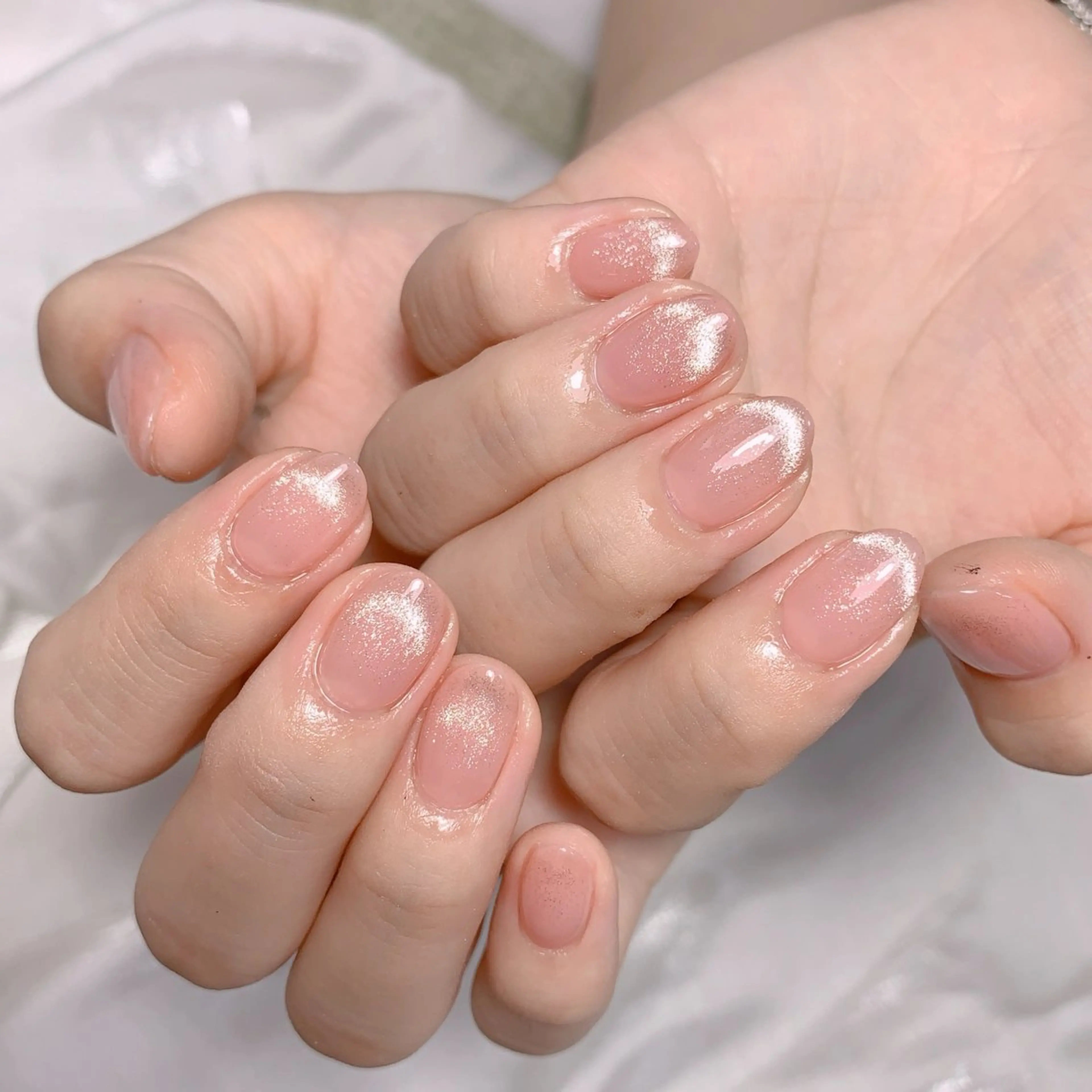 ネイル フレンチネイル ハート レース ラメ(グリッター) ミラーネイル ハンドネイル インフィニティ ネイルサロンのネイルデザイン