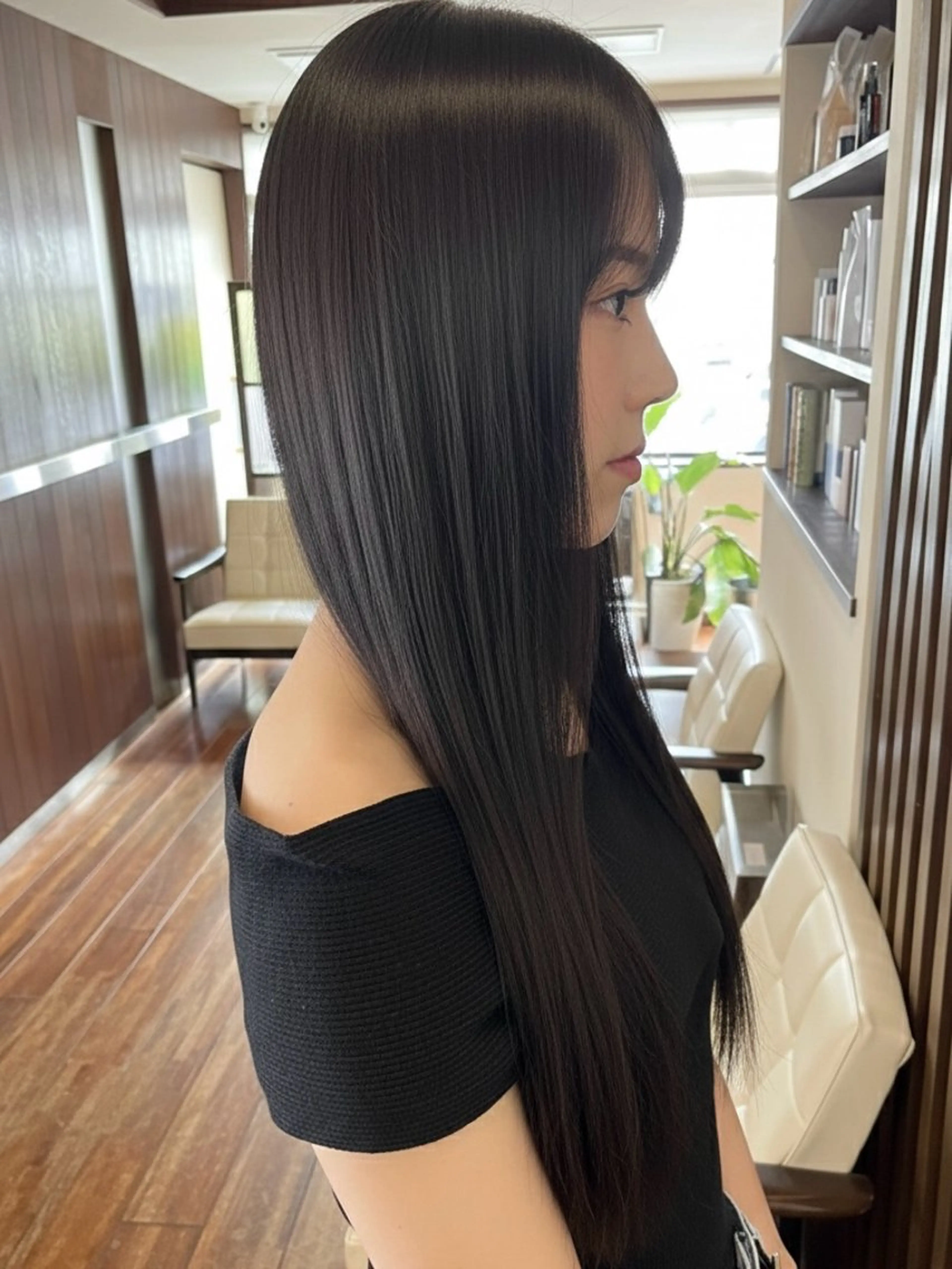 ロング カラー 髪質改善 カット ヘアカラー トリートメント 髪質改善ｶﾗｰ ｹｱﾌﾞﾘｰﾁ/ﾀﾑのヘアスタイル