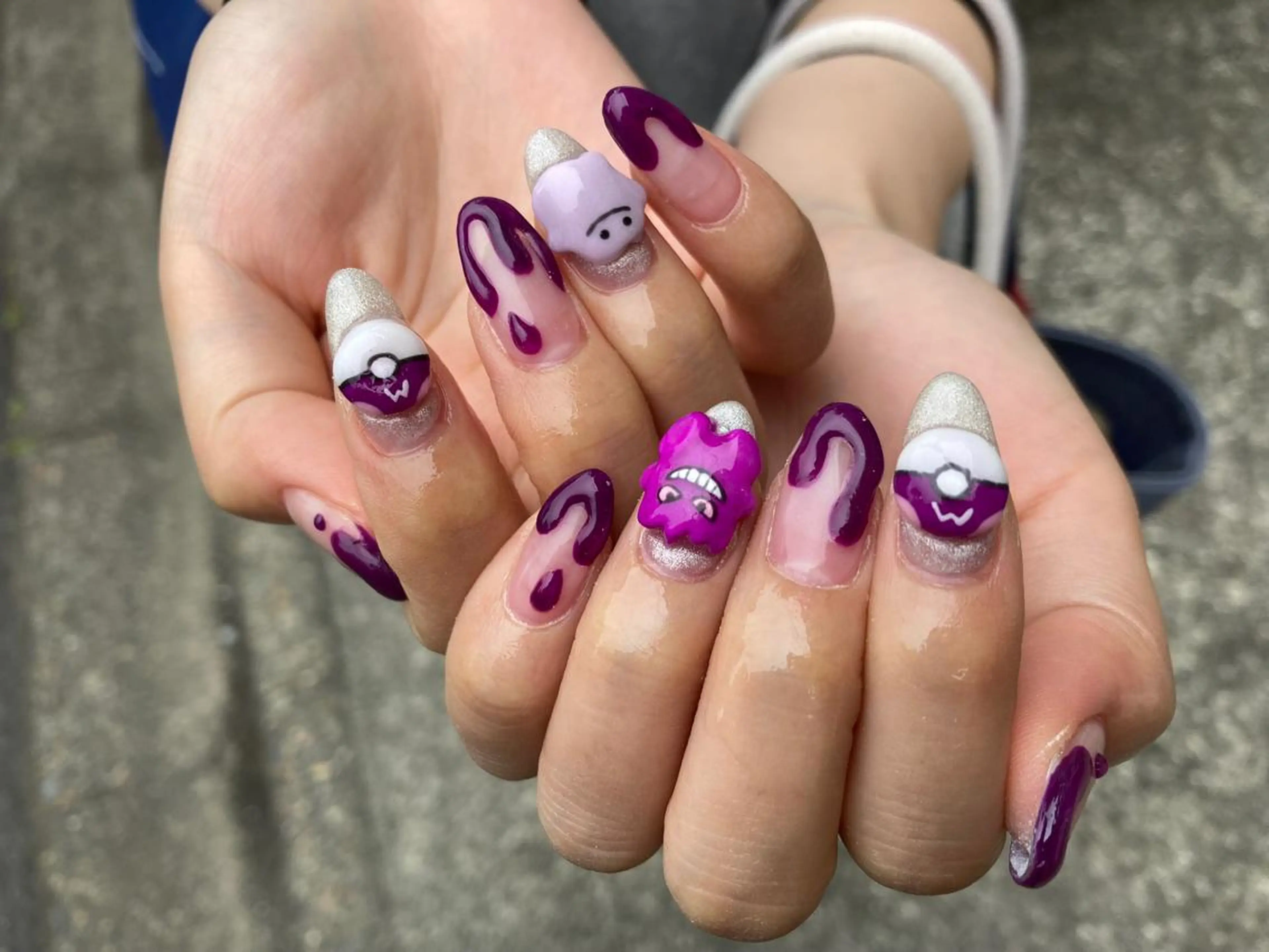 セミロング ネイル ハンドネイル フットネイル ✴︎ Delightのネイルデザイン