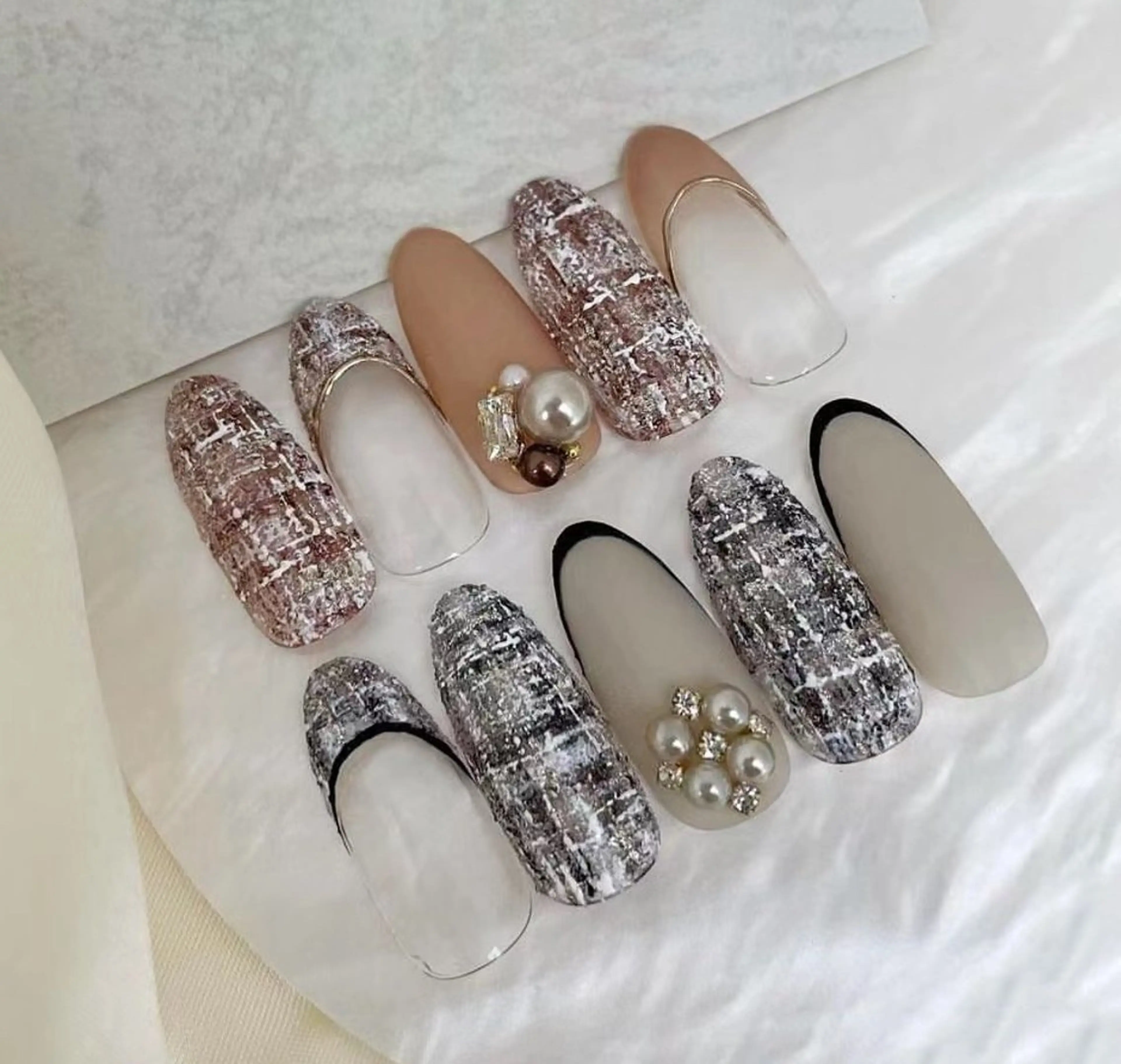 ネイル アートネイル チークネイル 長さ出し フレンチネイル ジェルネイル YK Beauty Salonのマツエク・マツパデザイン