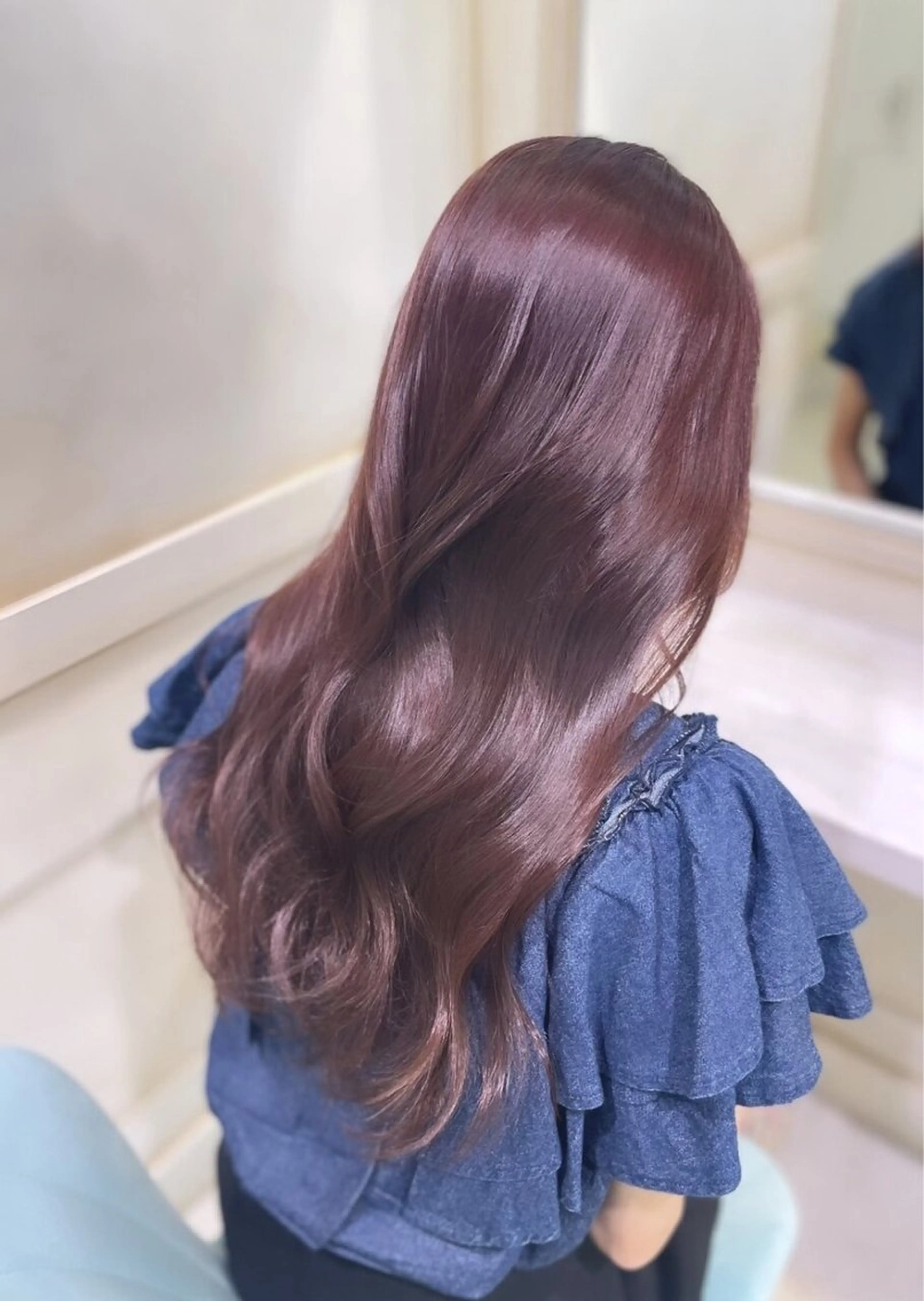 ロング カラー ブリーチ 透明感カラー ダブルカラー ブリーチなしカラー カット ヘアカラー トリートメント ブリーチなし/カラー 専門店ASOBIのヘアスタイル