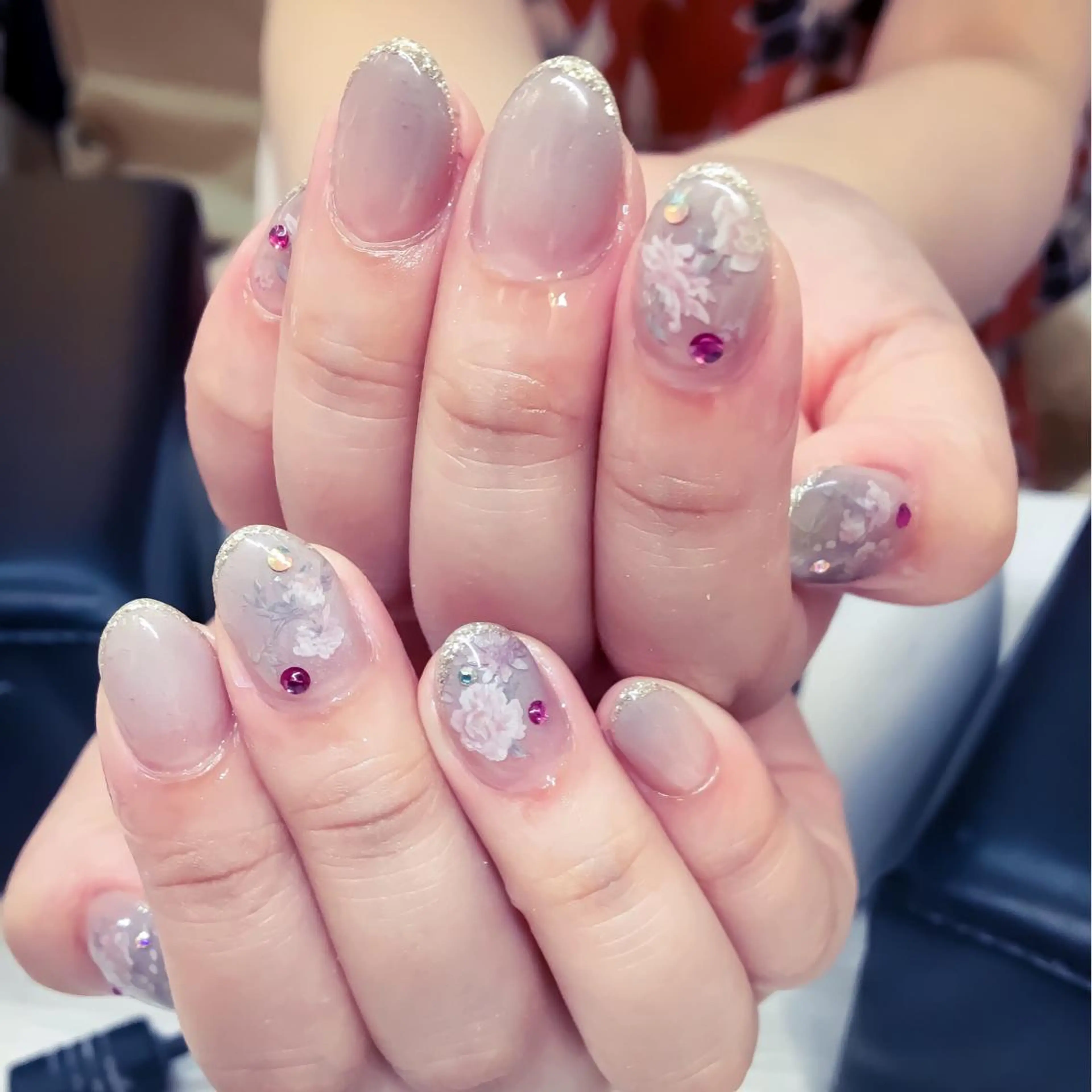 ネイル アートネイル フラワーネイル ボガスティーズネイル 川崎店のネイルデザイン