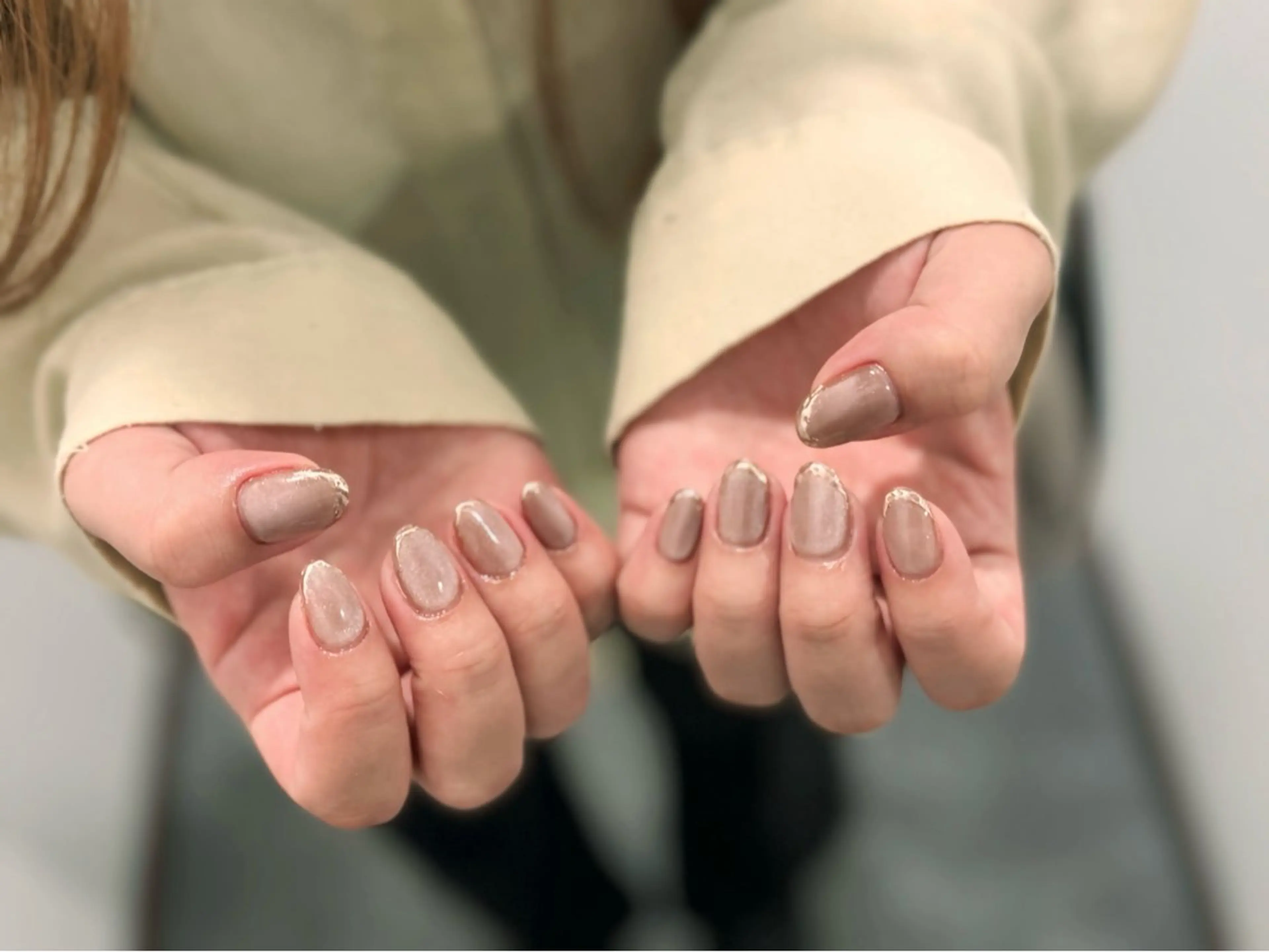 ネイル チークネイル フレンチネイル ジェルネイル ロングネイル マグネットネイル nail sideraのネイルデザイン