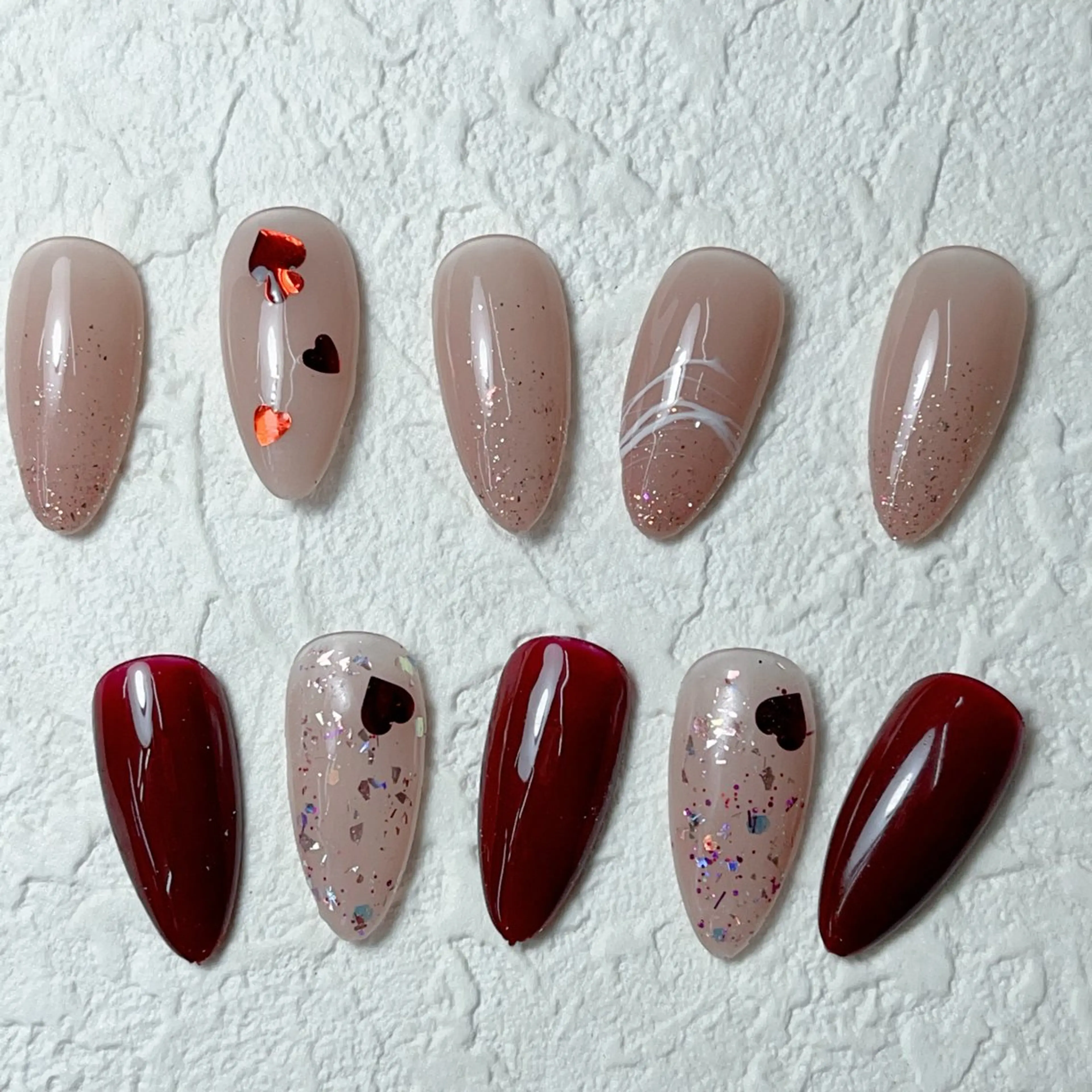 メンズ ネイル アートネイル フレンチネイル ジェルネイル キラキラネイル パラジェル ハンドネイル Bloom スカルプ専門店のネイルデザイン