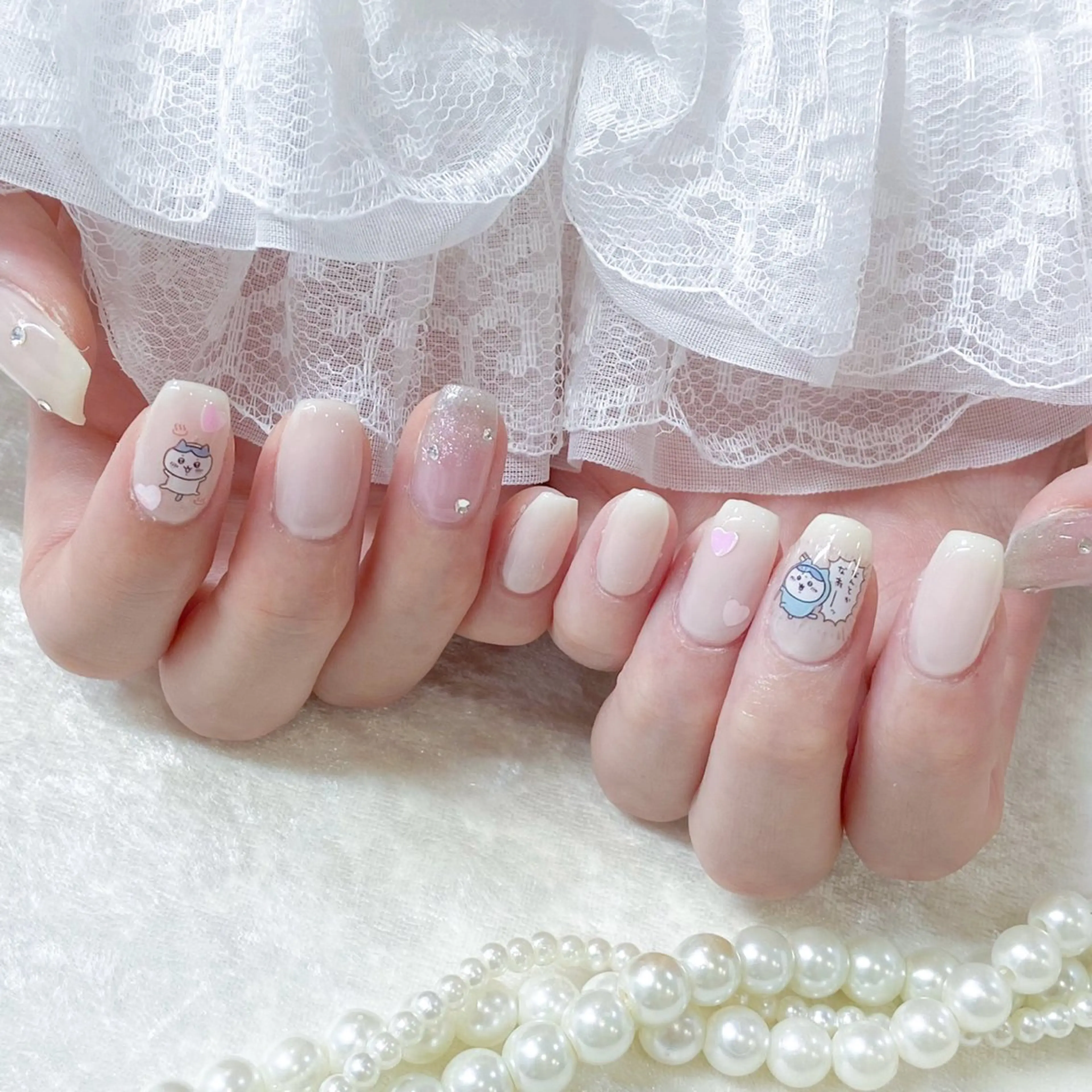 ネイル アートネイル 長さ出し フットネイル 韓国ネイル マグネットネイル ハンドネイル Kanako 💫のネイルデザイン