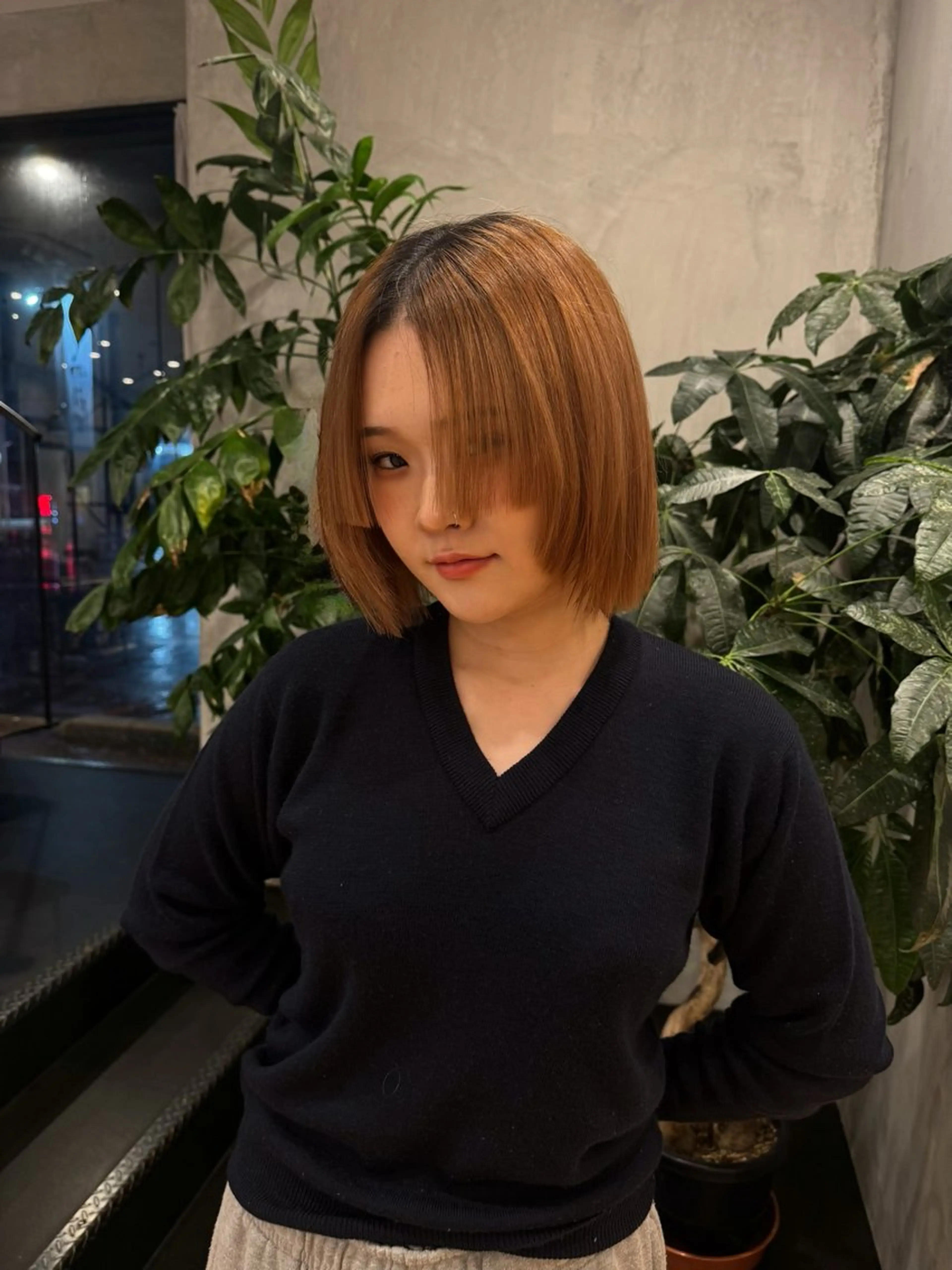 ショート ベージュカラー/長岡 レイヤーカット/コウのヘアスタイル