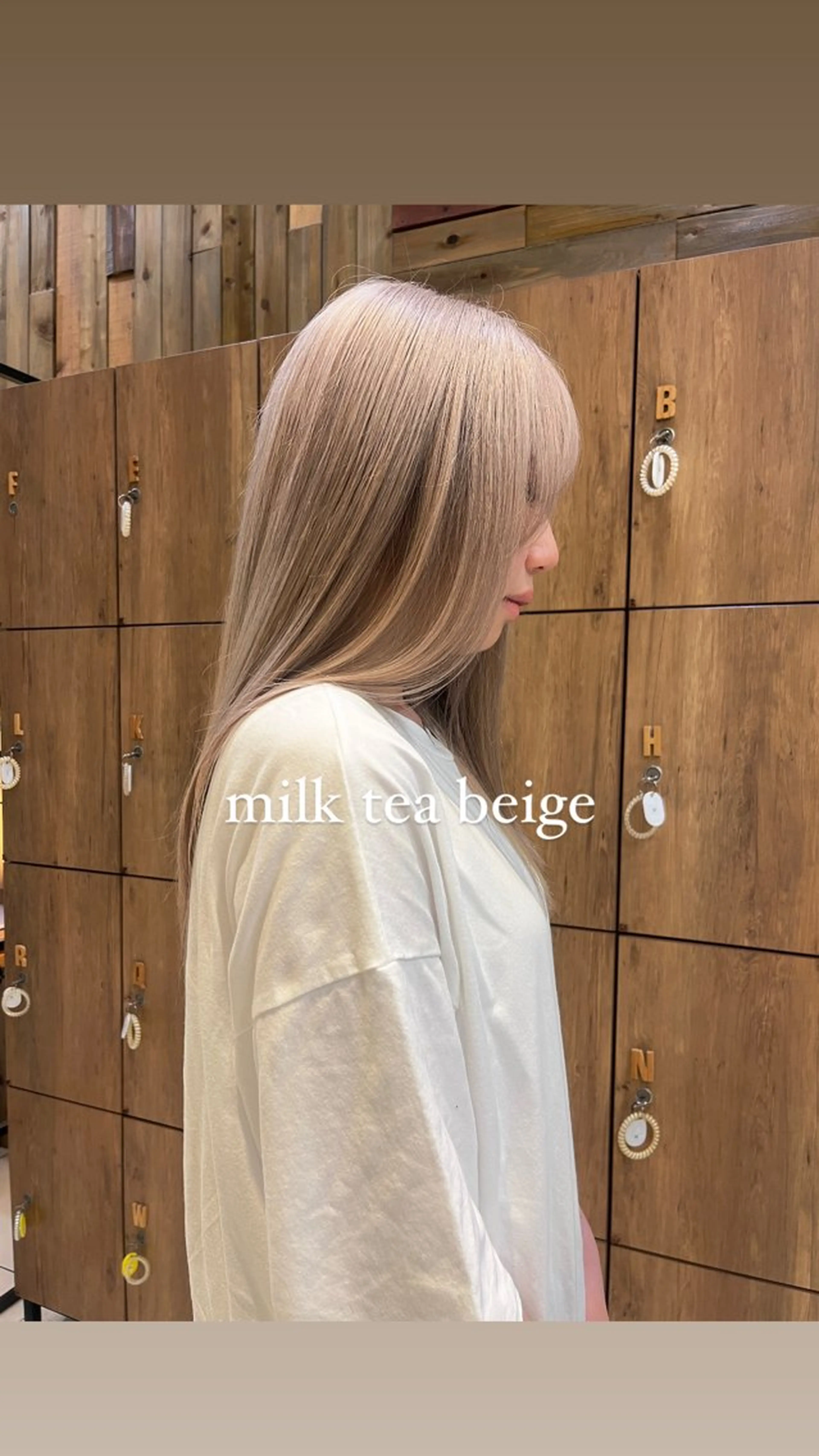 カラー カット ヘアカラー 黒田瀬奈/ボブ まろやかベージュのヘアスタイル