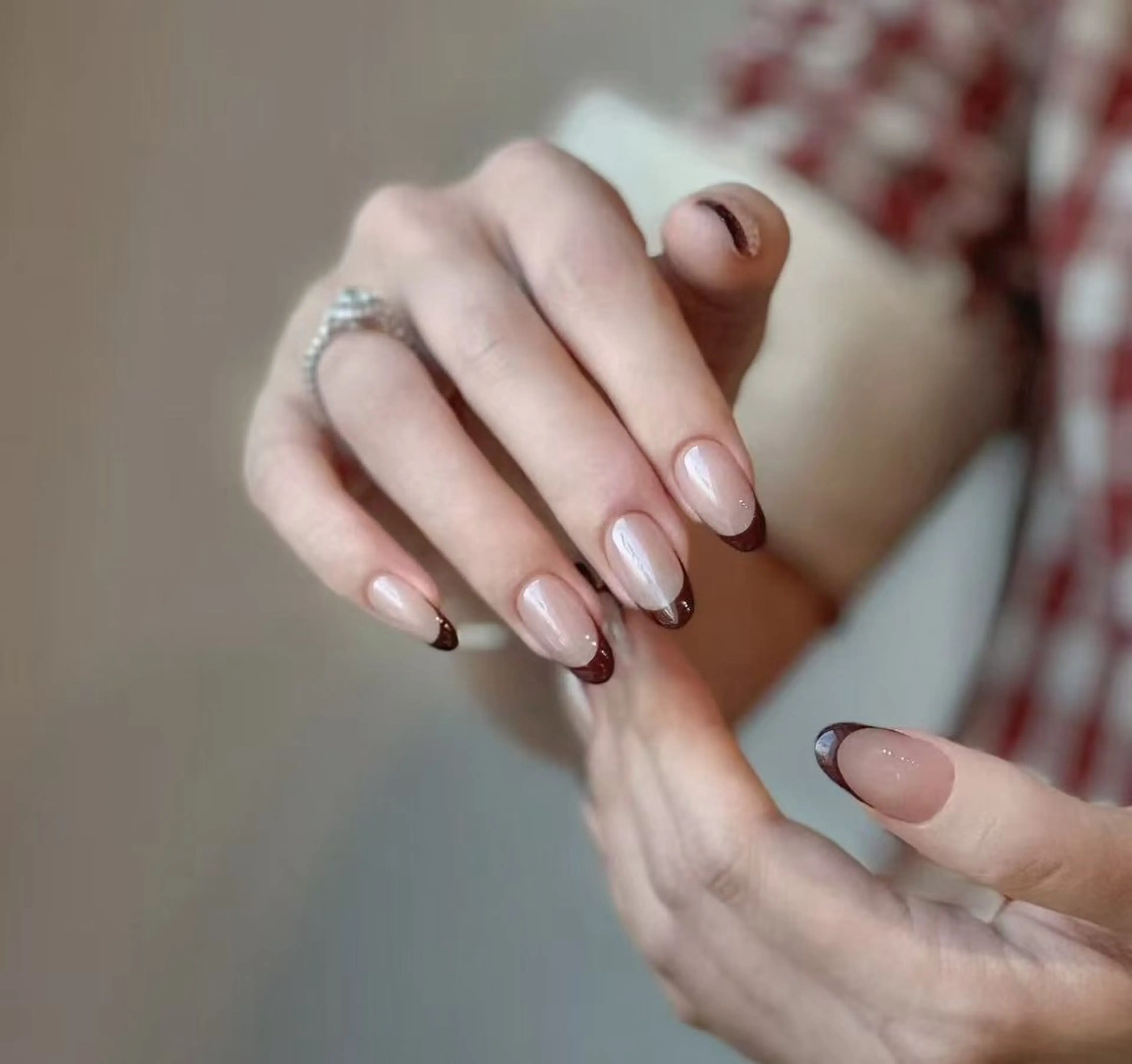 ネイル フラワーネイル フレンチネイル ジェルネイル ガラスフレンチ ハート ハンドネイル BabyYouMi nailのネイルデザイン