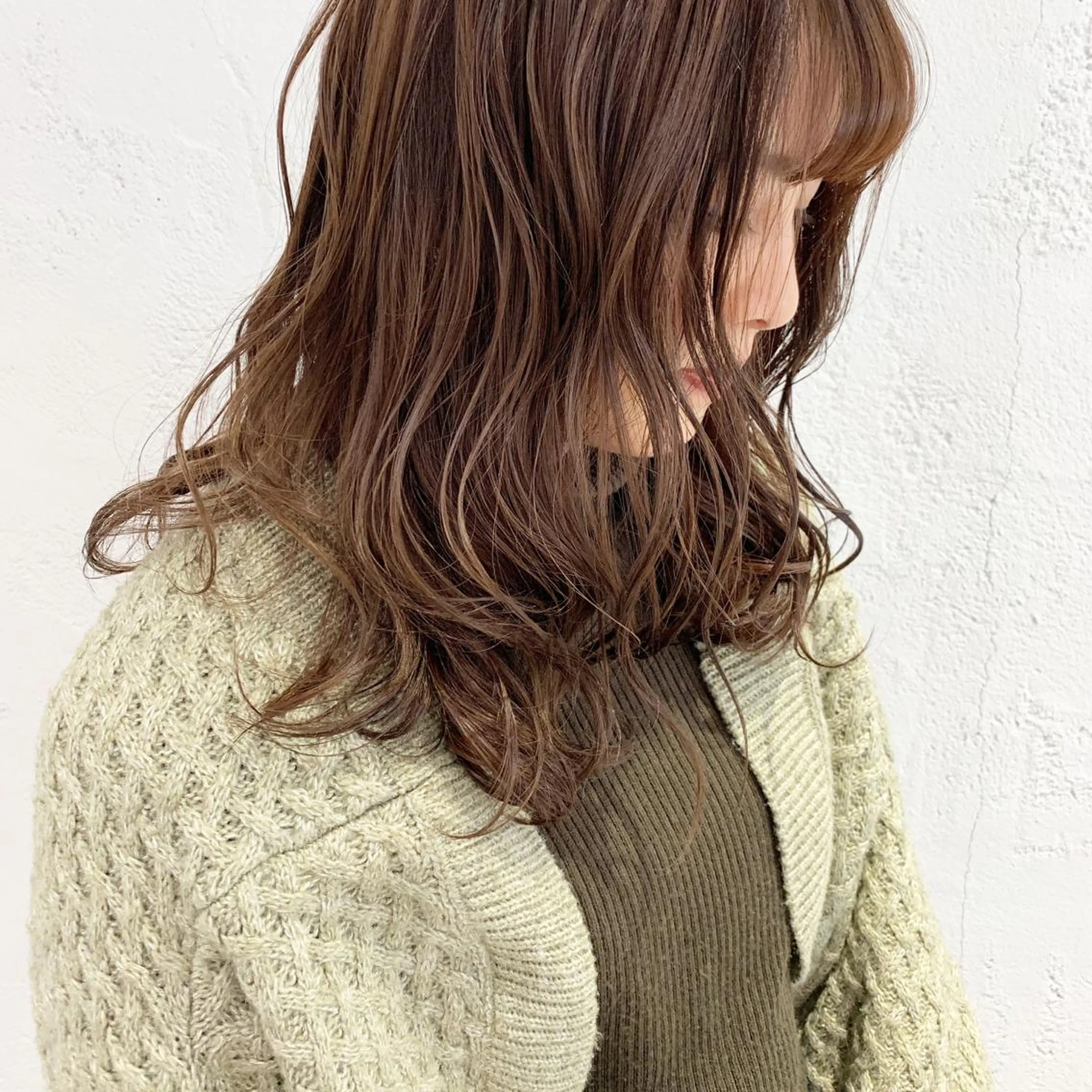 セミロング カラー ベージュカラー ブリーチ ブリーチなしカラー 🫧透明感カラー/ ボブ/小笠原🪽のヘアスタイル