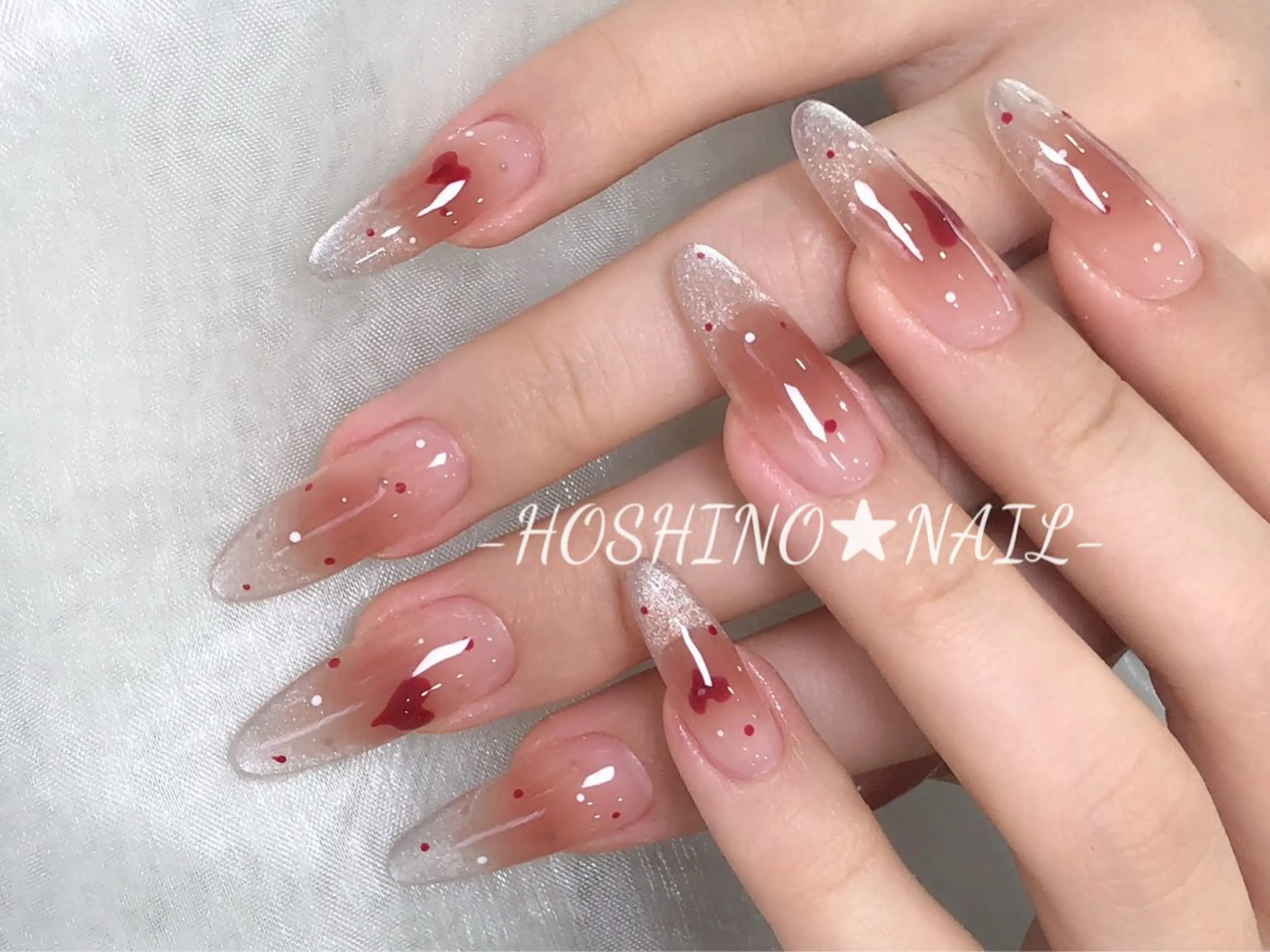 ネイル オーロラネイル チークネイル ドット フットネイル フレンチネイル ハンドネイル ★HOSHINO NAIL★新宿店のネイルデザイン