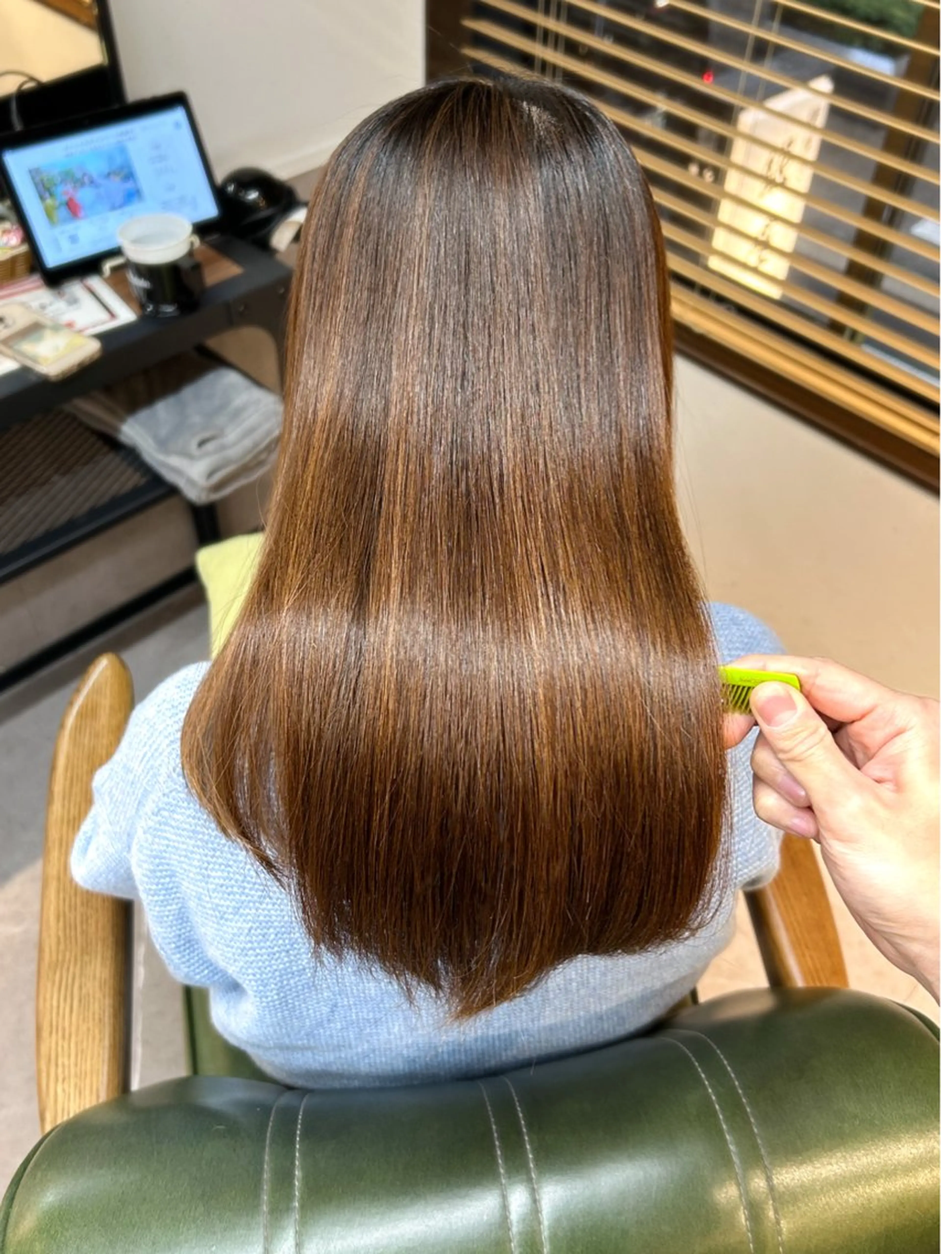 セミロング パーマ 縮毛矯正 トリートメント 中川雄太 /縮毛矯正のヘアスタイル