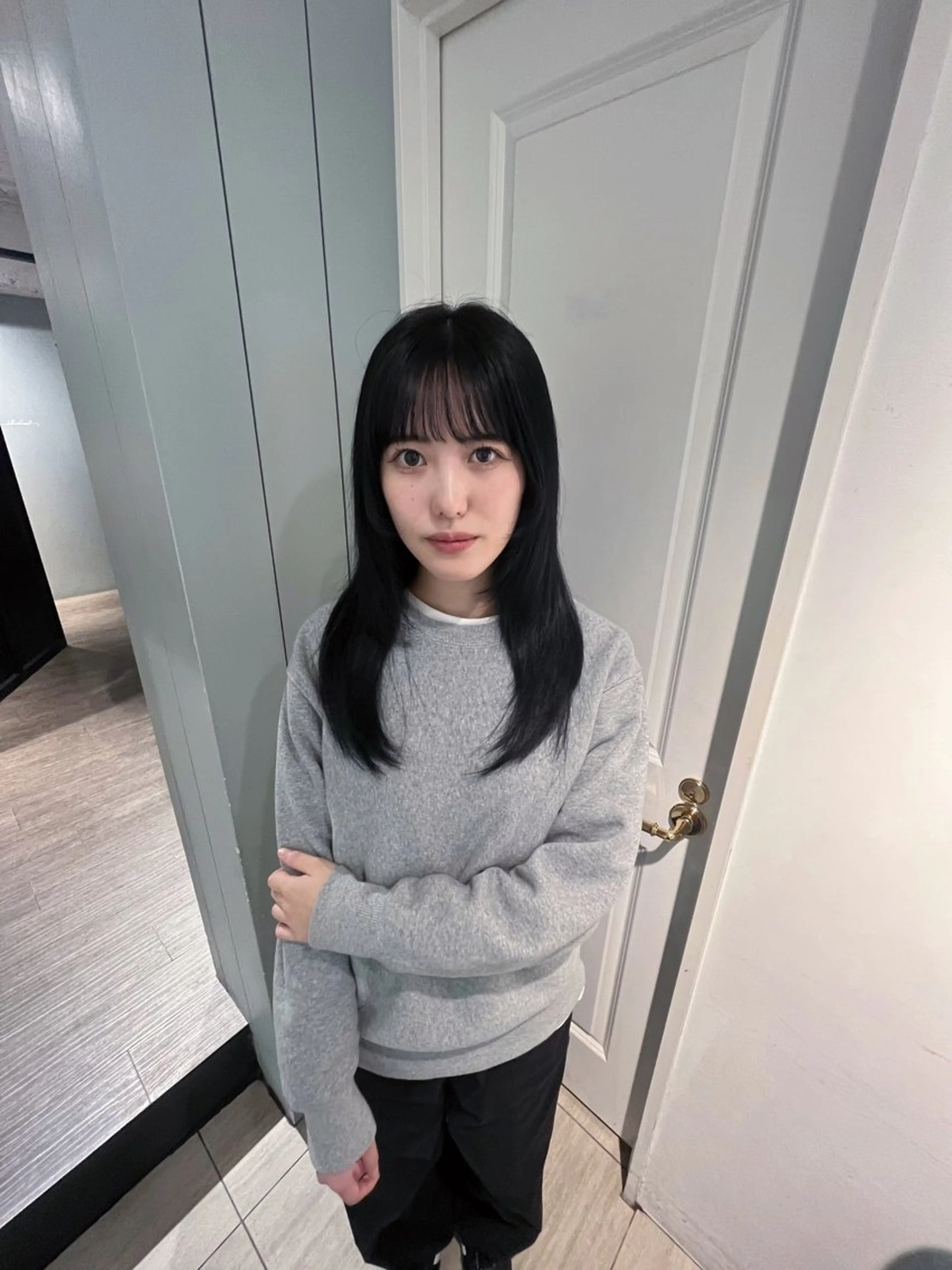 カラー ブリーチ ブルーカラー ネイビーカラー ブリーチなしカラー ONDO所属・梅田酸性縮毛矯正/ 韓国ヘア/ユナ🩰のヘアスタイル