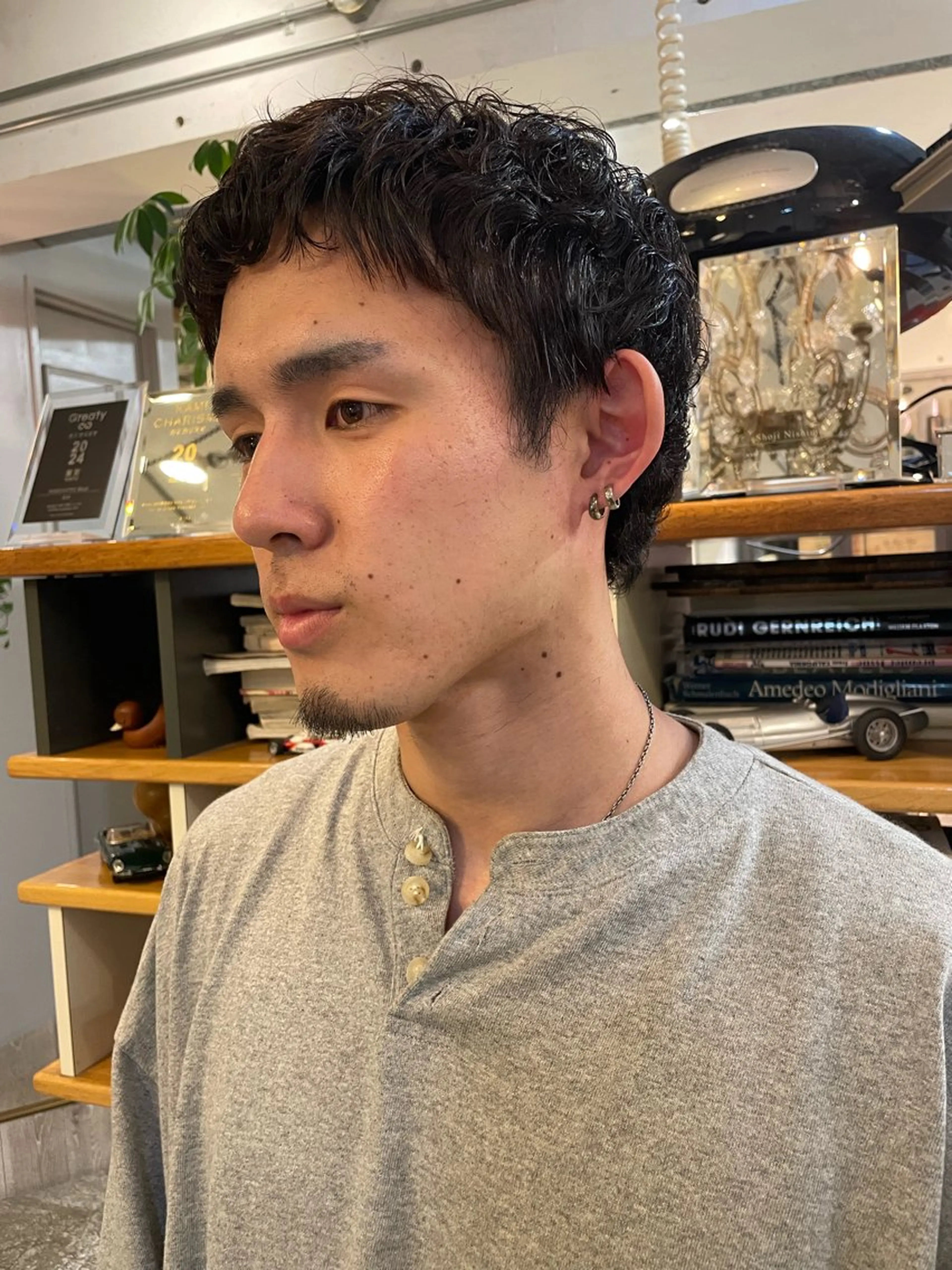 ショート パーマ メンズ パーマ BRIDGE所属・透明感カラー/パーマ hitomiのヘアスタイル