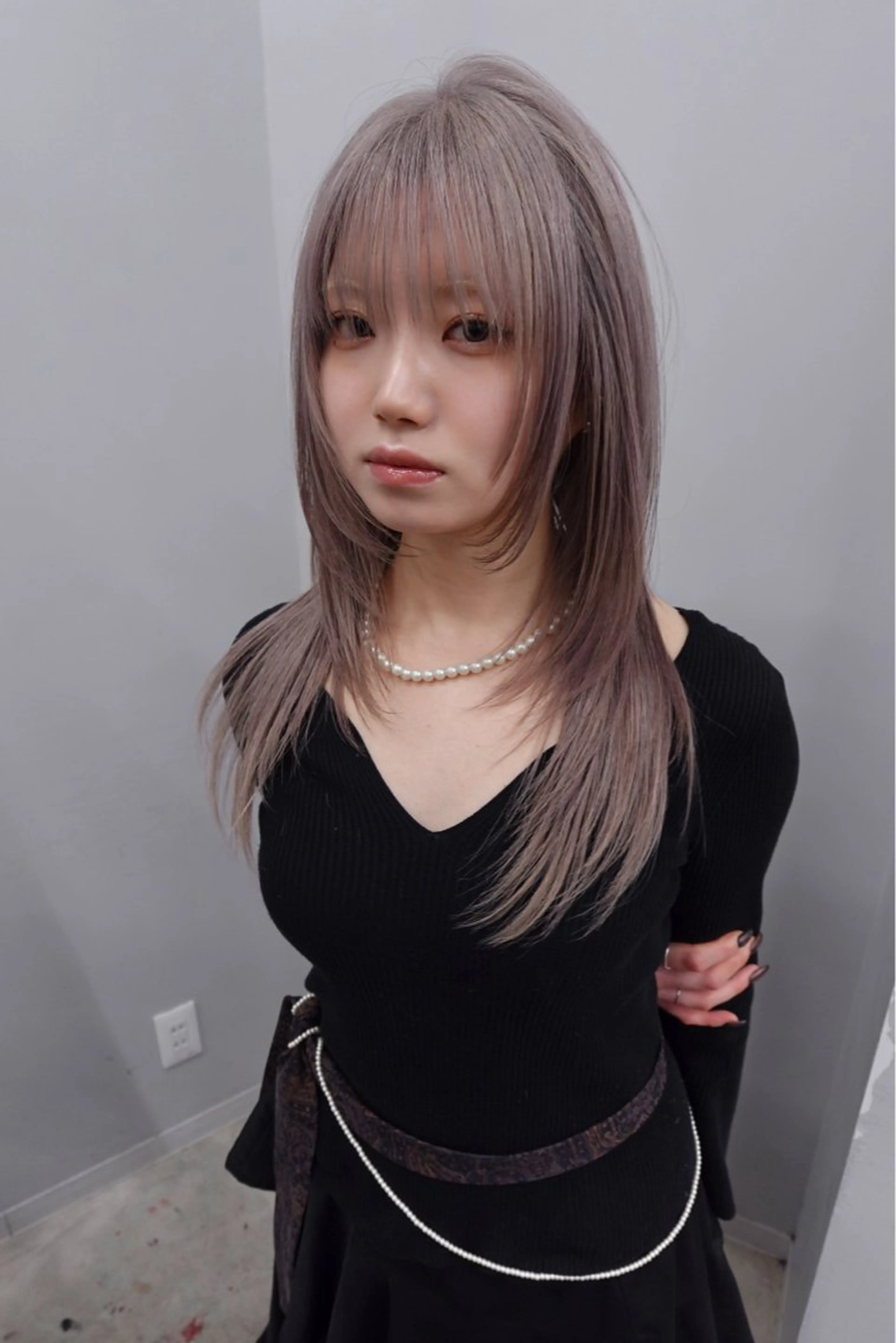 ロング カット ヘアカラー トリートメント vardy  Omotesando所属・表参道ハイトーン 韓国ヘア長田雄希のヘアスタイル