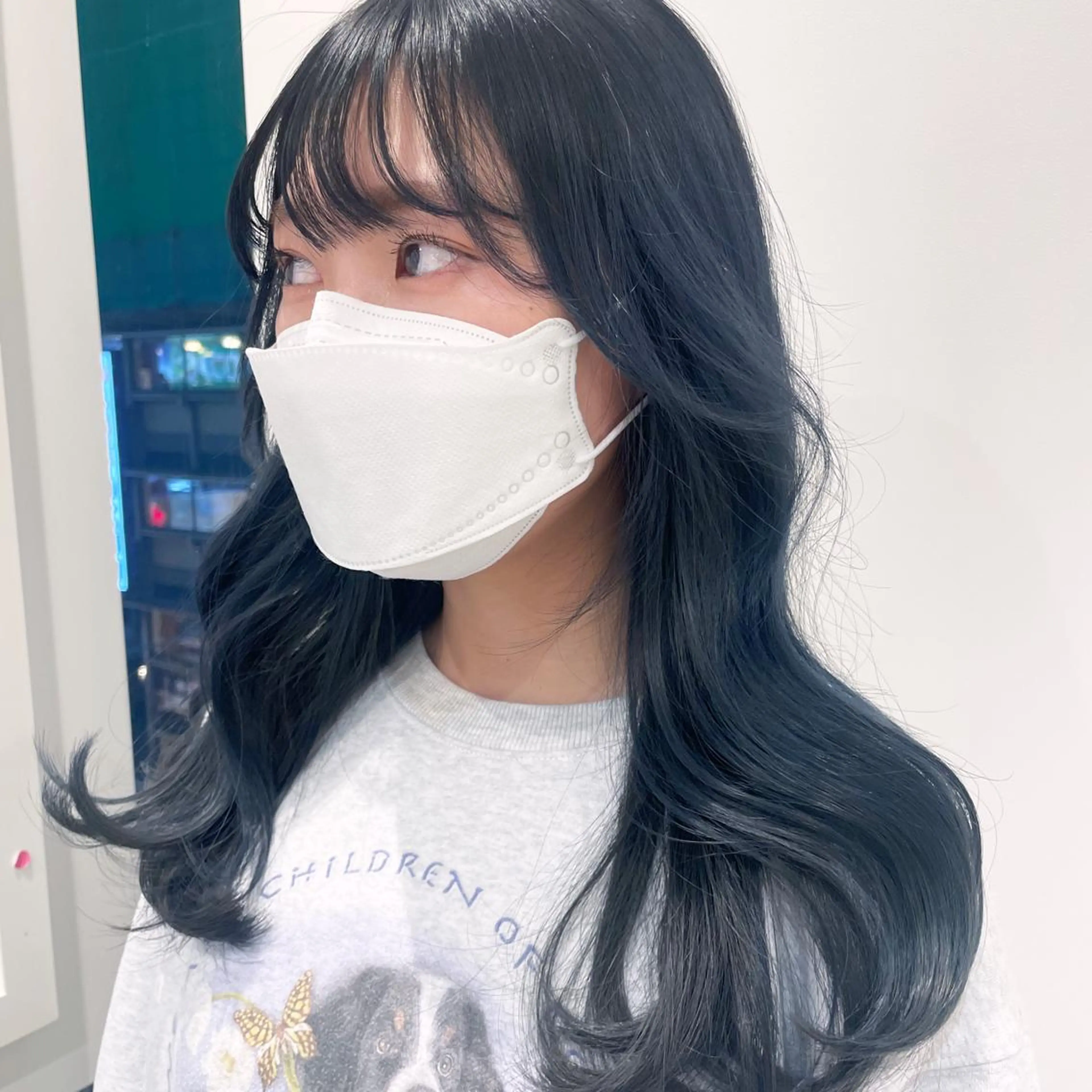 ロング カラー 韓国レイヤーカット/ ダブルカラーのヘアスタイル