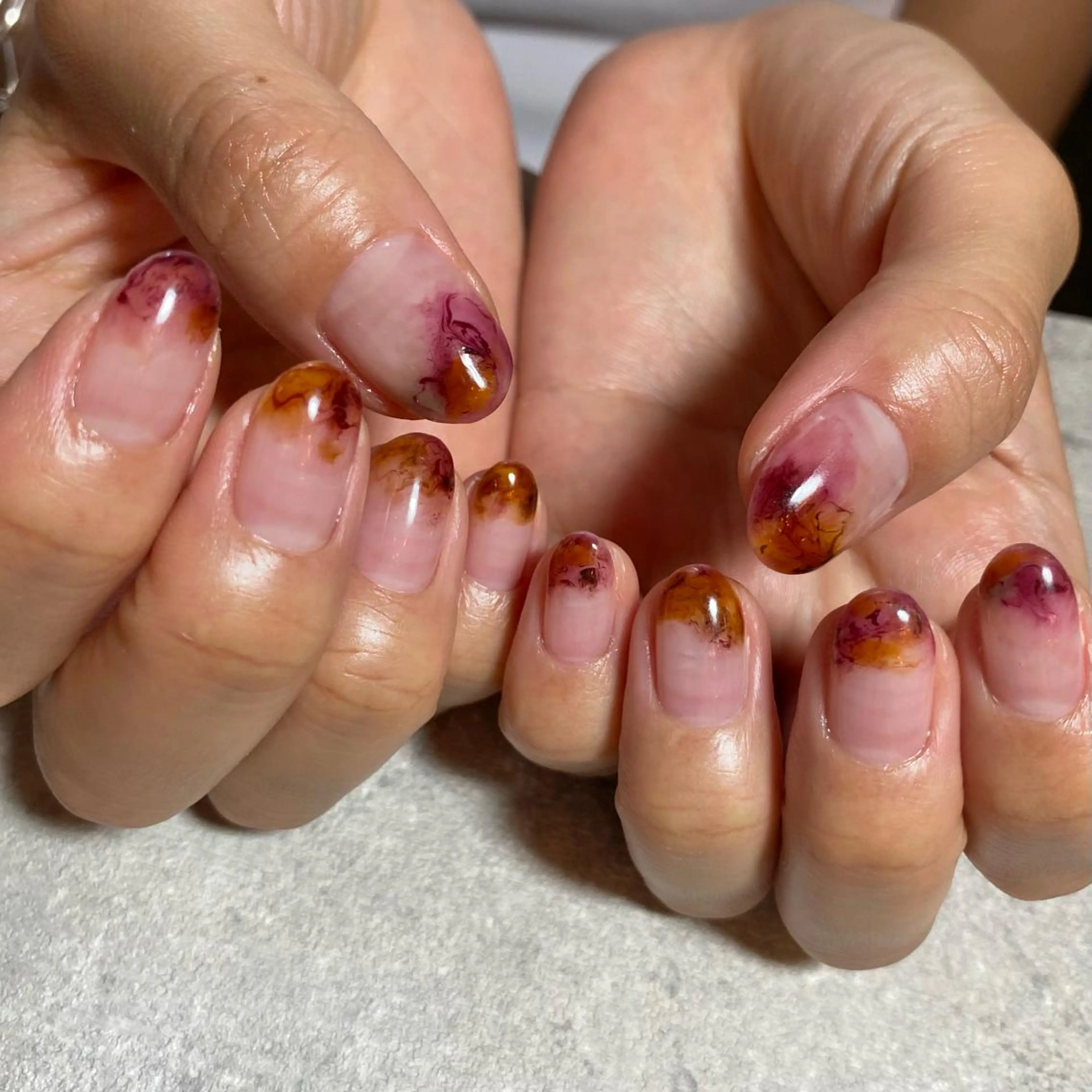 ネイル アートネイル ニュアンスネイル 春ネイル 夏ネイル ハンドネイル 山田 貴子のネイルデザイン