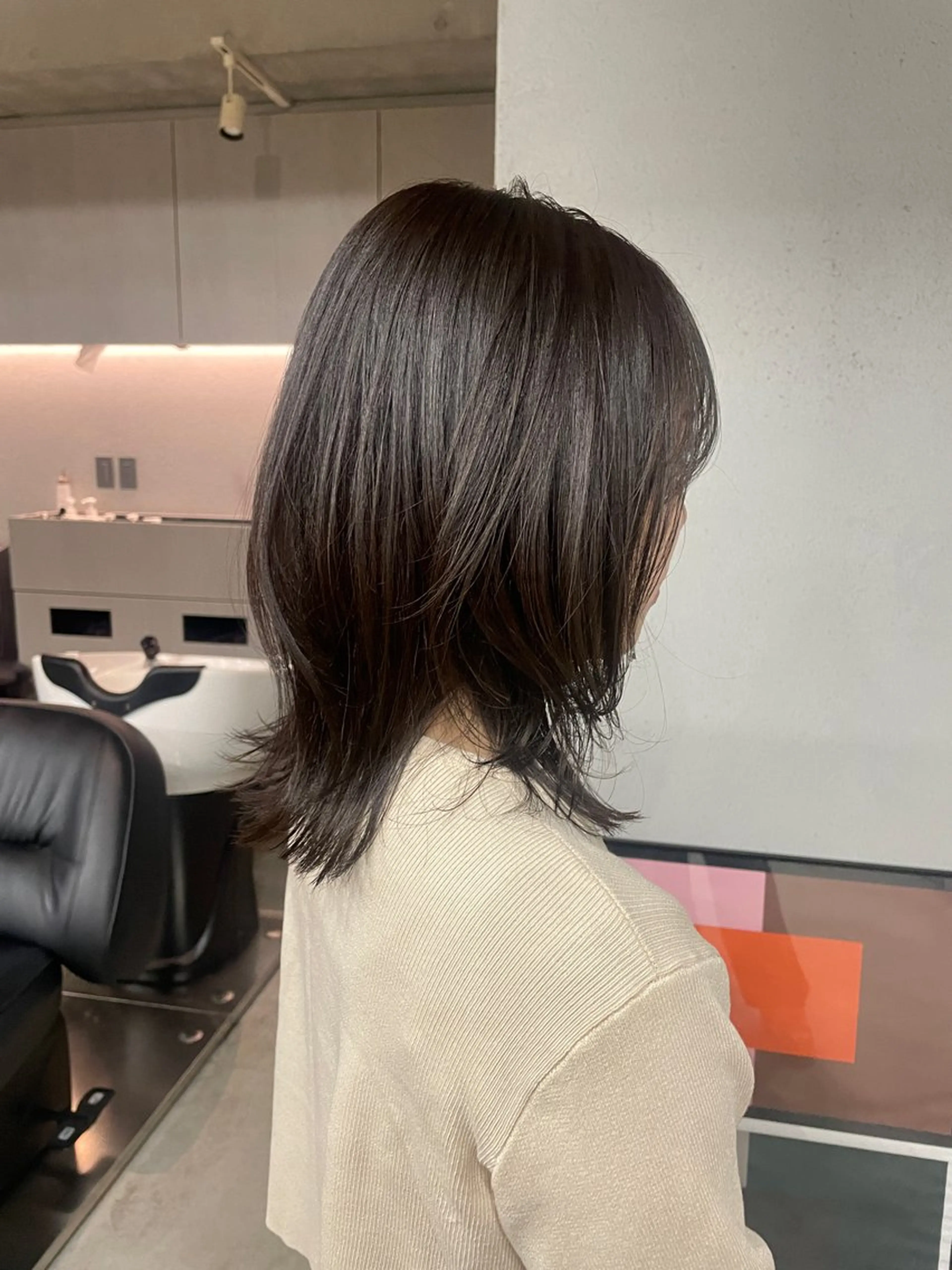 ミディアム カラー カット ヘアカラー トリートメント 表参道/赤み無し 透明感 colorのヘアスタイル