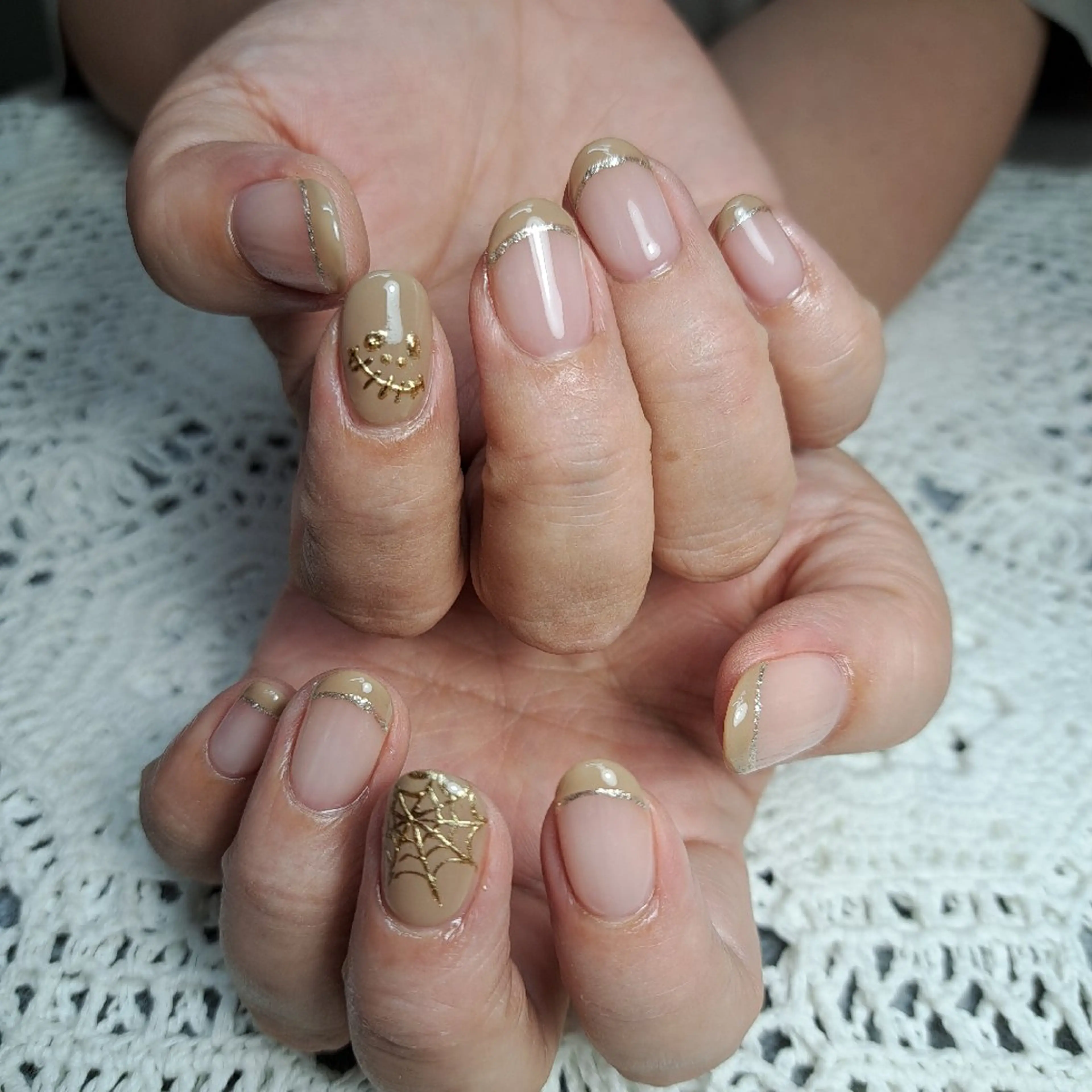 ネイル フレンチネイル ハロウィン HAYASHI  Nのネイルデザイン