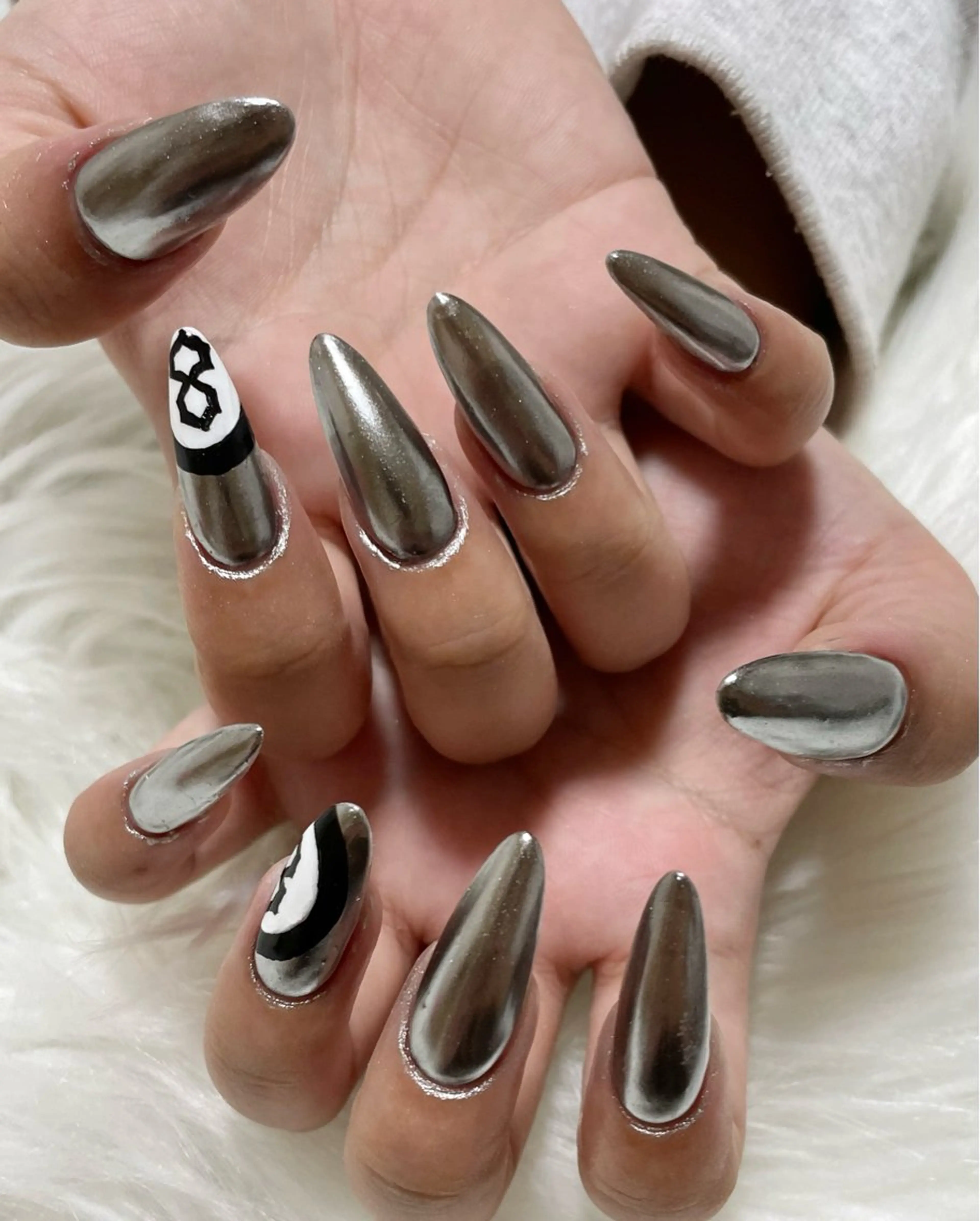 ネイル 長さ出し ハンドネイル nail salon HIRUKANAのネイルデザイン