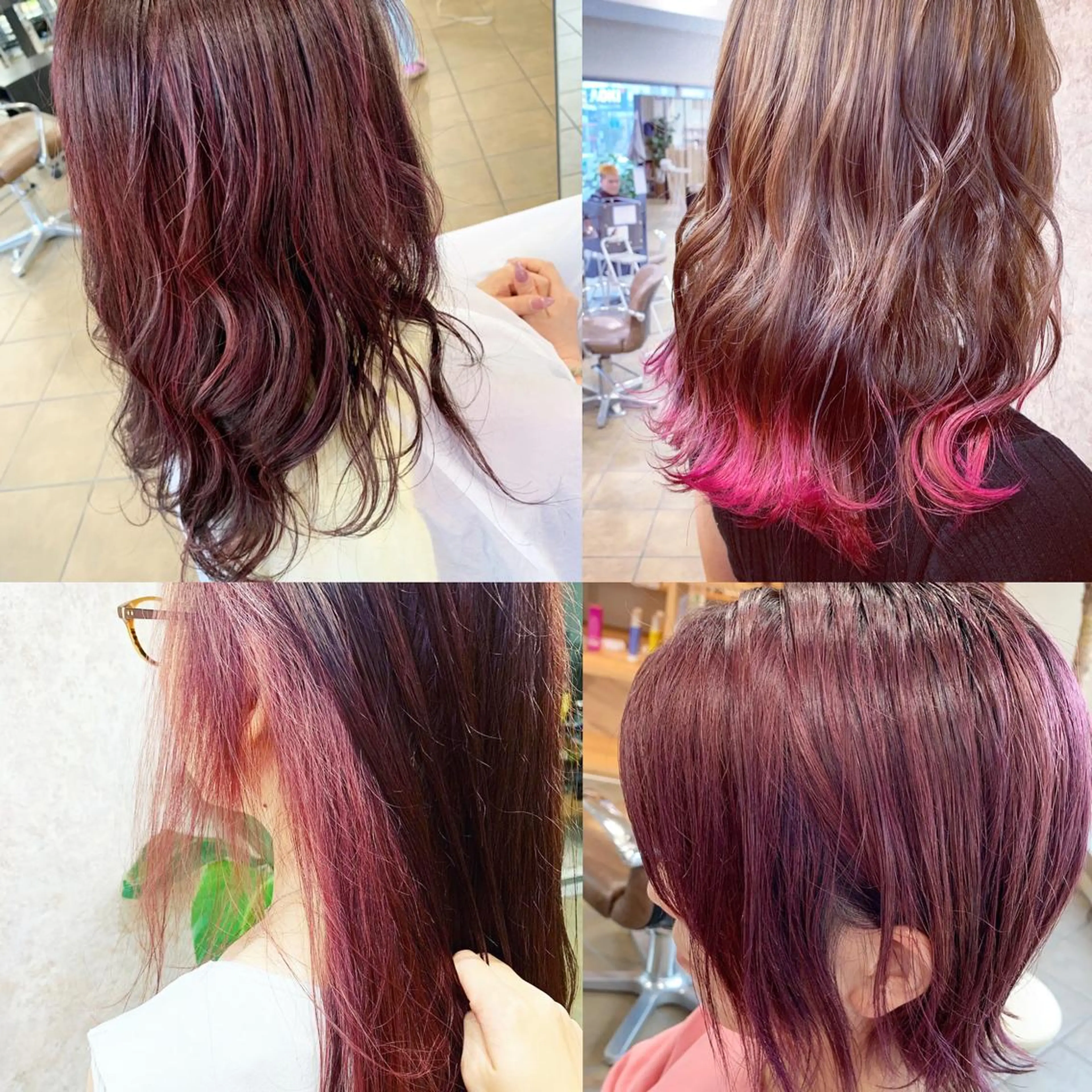 カラー ピンクカラー カット パーマ Ripps長居所属・メテオ ／ヘアカラー 西川菜実のヘアスタイル